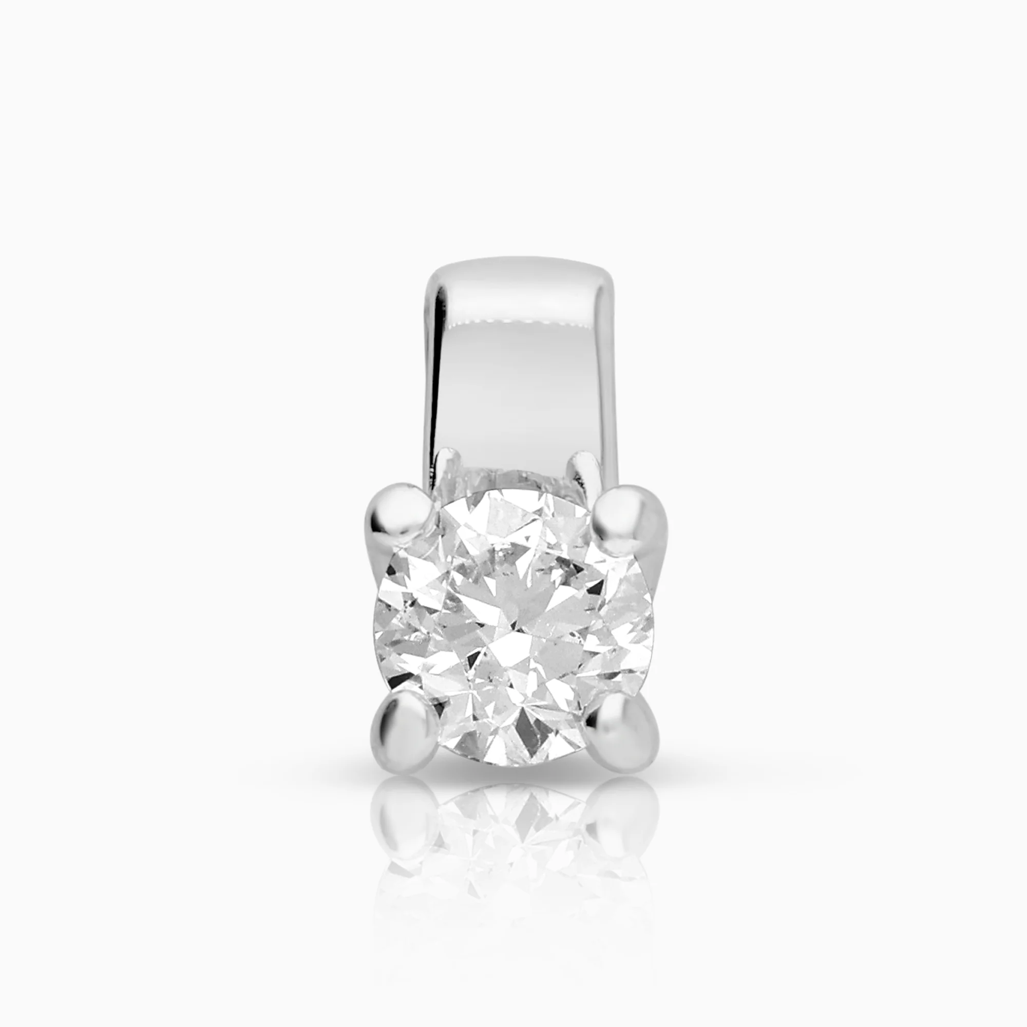 Diamond solitaire pendant 0.25ct 18K white gold