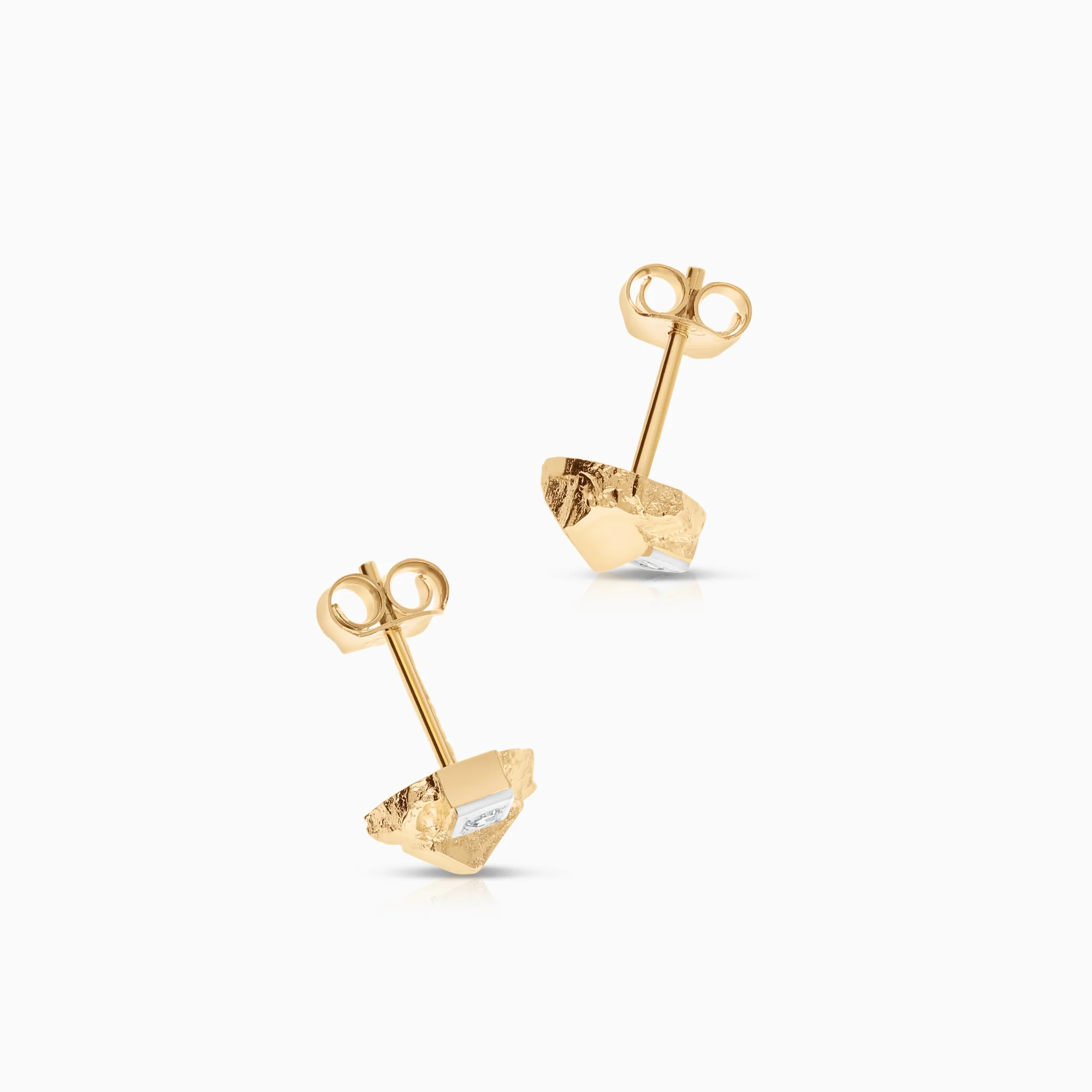 Diamond earrings 0.04ct 18K gold - Image 2