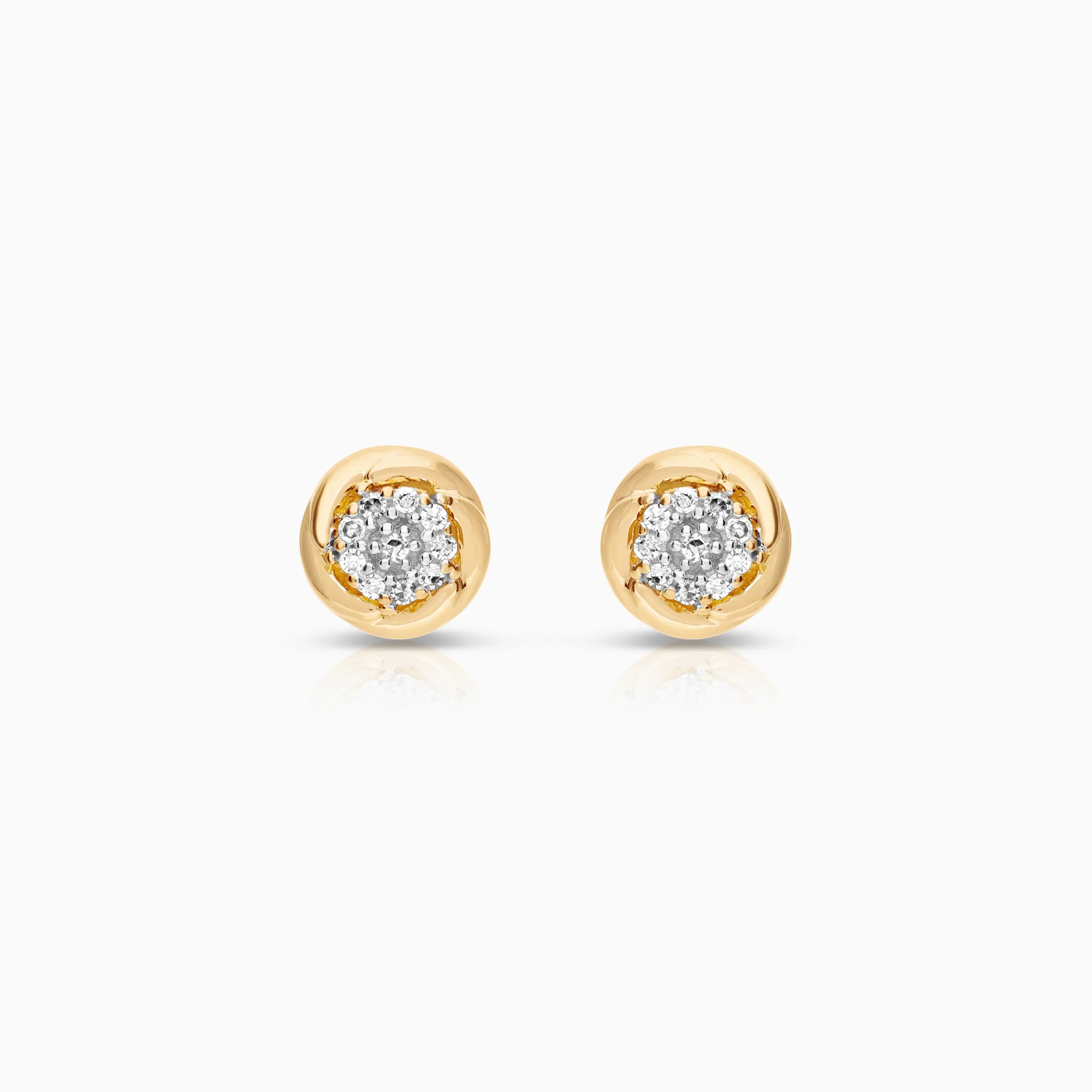 Diamond earrings 0.06ct 18K gold