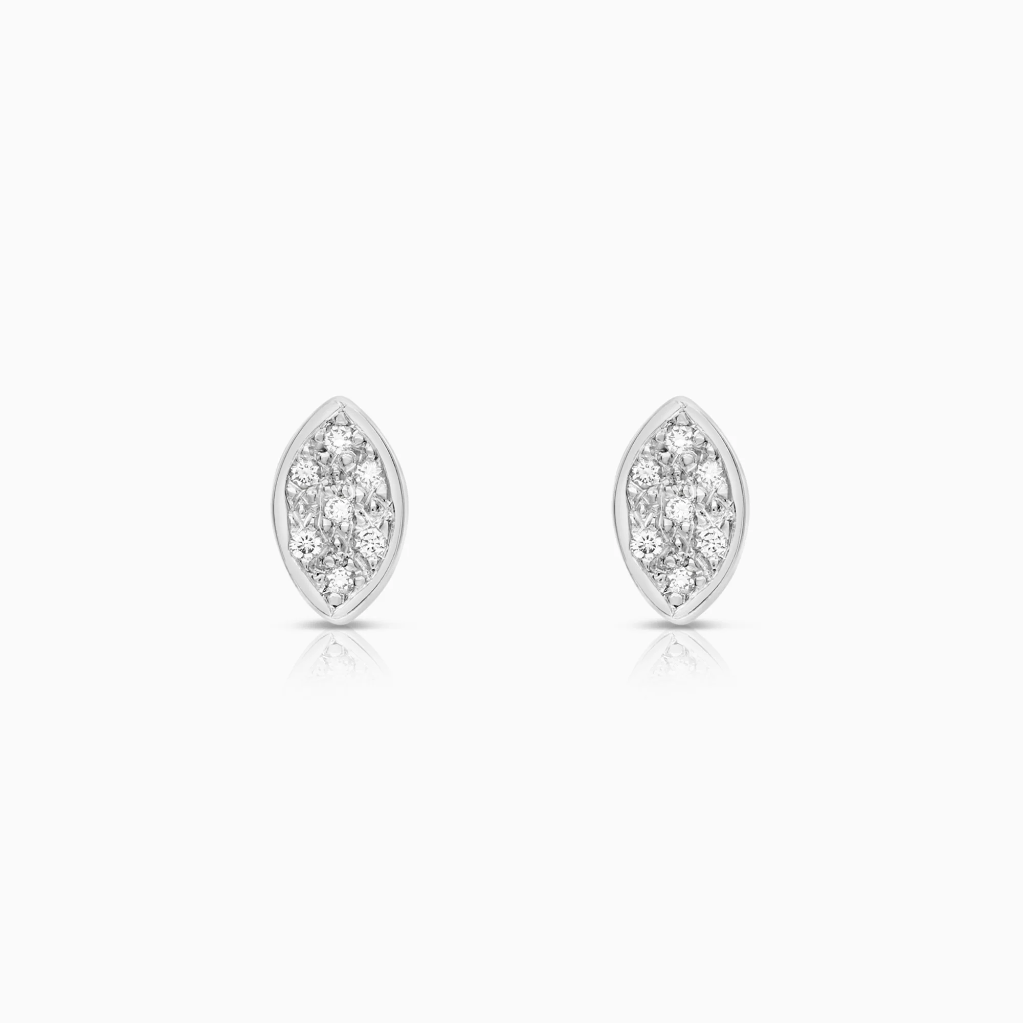 Diamond earrings 0.07ct 18K white gold