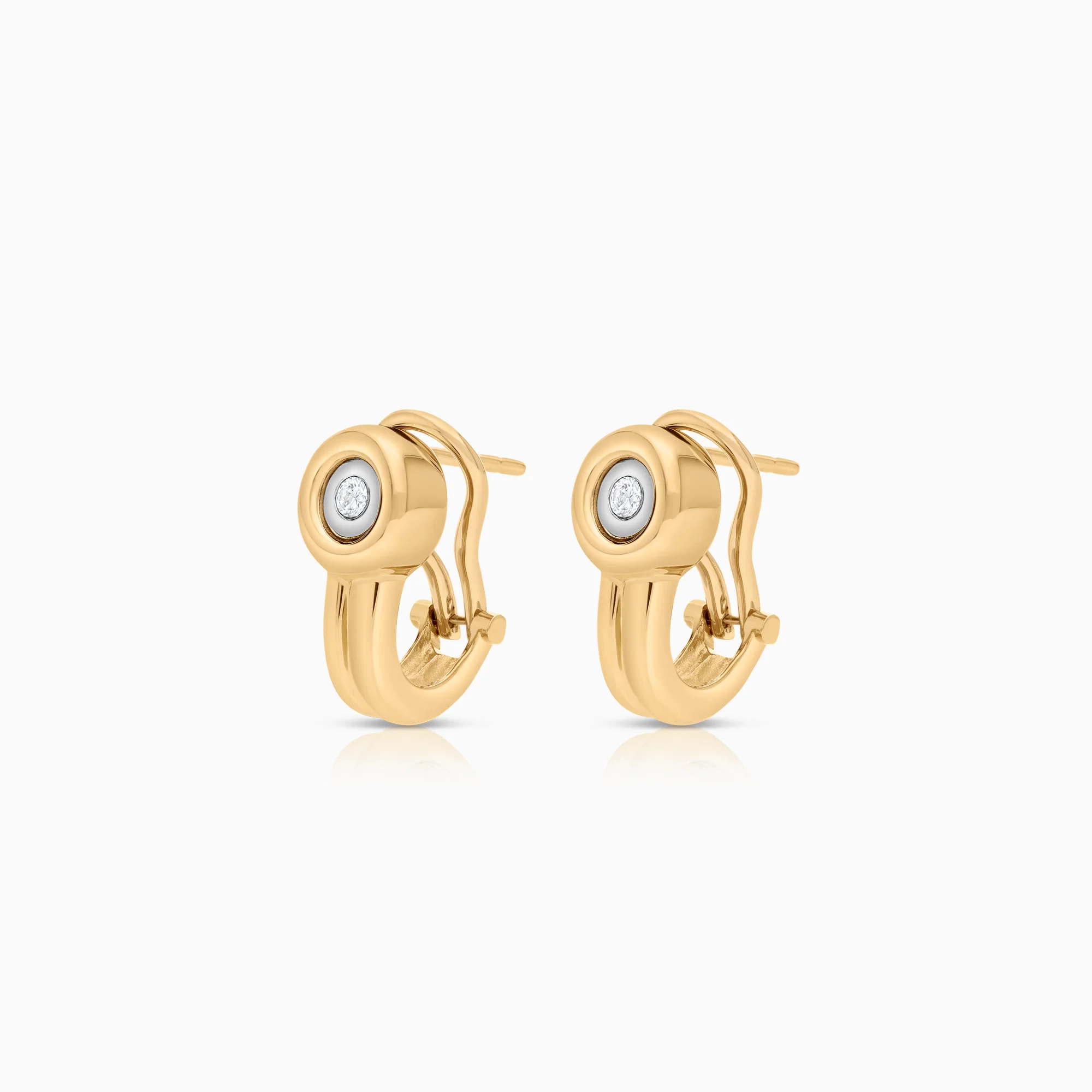 Diamond earrings 0.08ct 18K gold