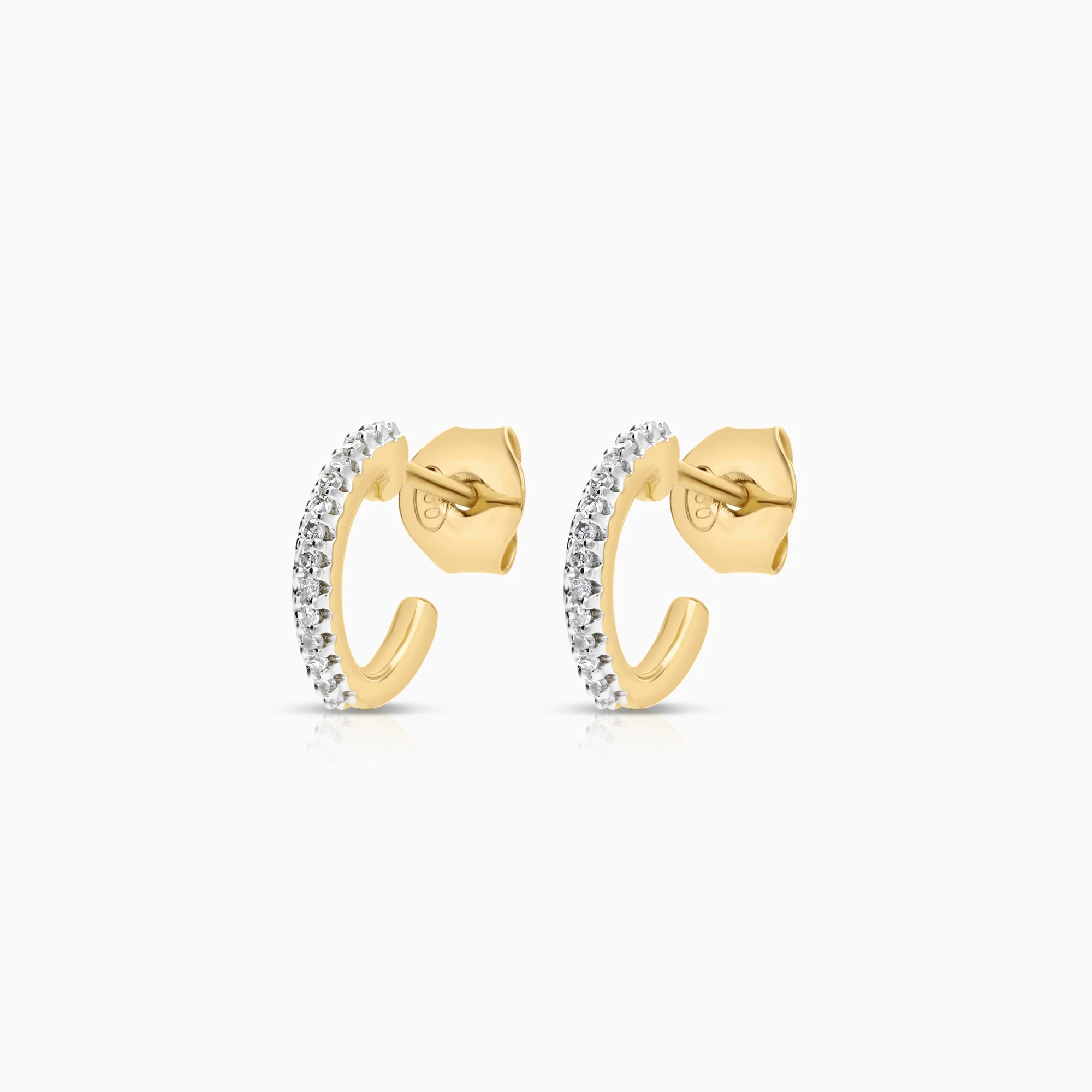 Diamond earrings 0.08ct 18K gold