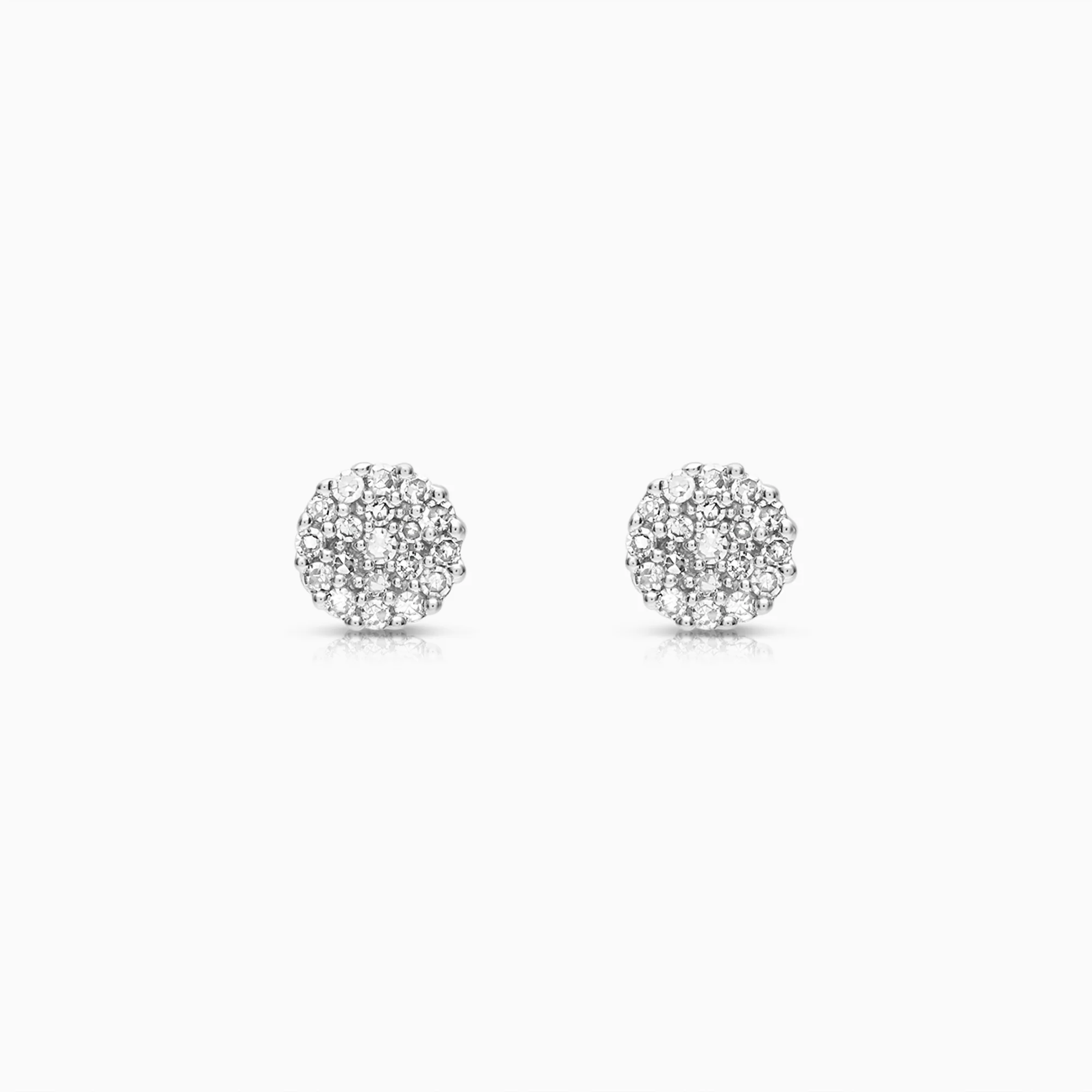 Diamond earrings 0.11ct 18K white gold