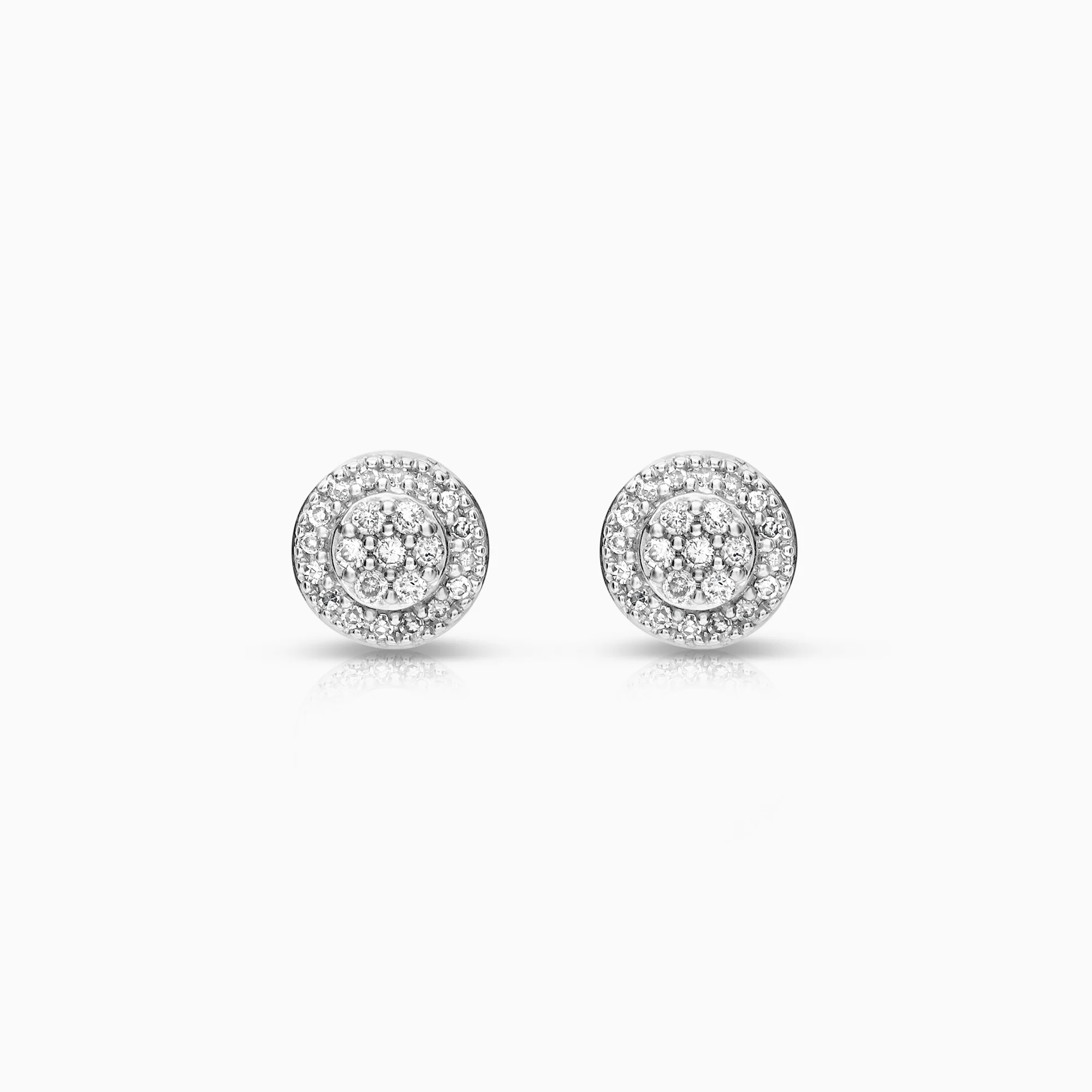 Diamond earrings 0.13ct 18K white gold
