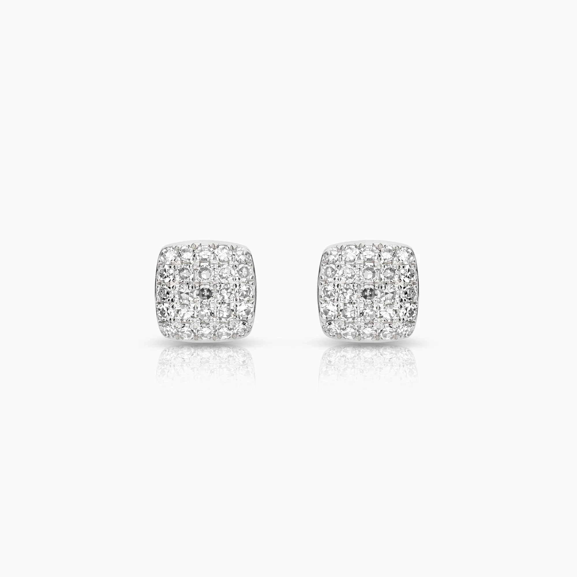 Diamond earrings 0.15ct 18K white gold