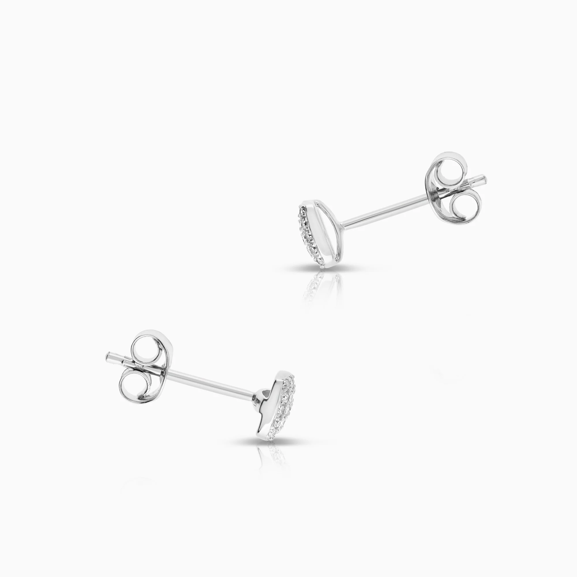 Diamond earrings 0.15ct 18K white gold - Image 2