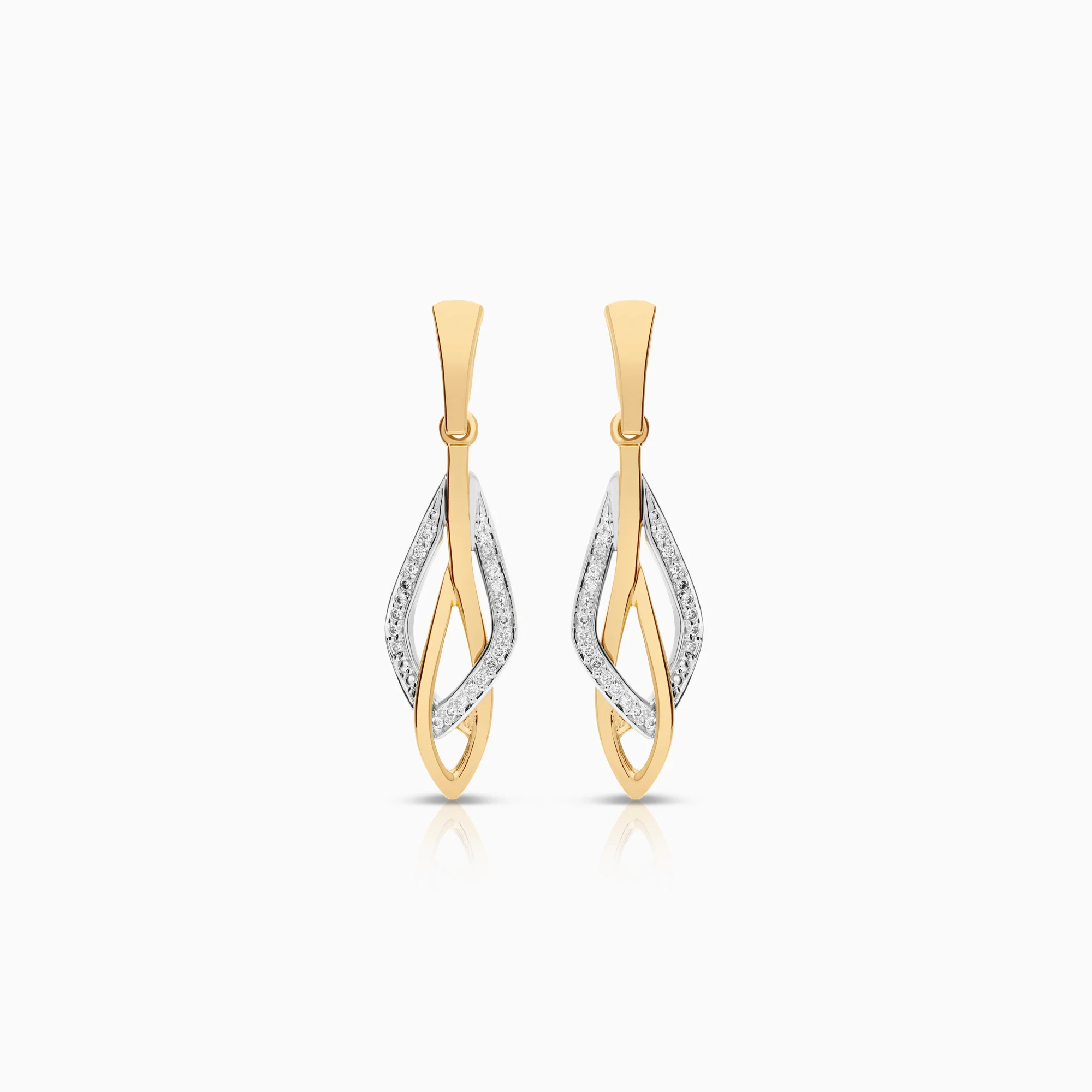 Diamond earrings 0.18ct 18K gold