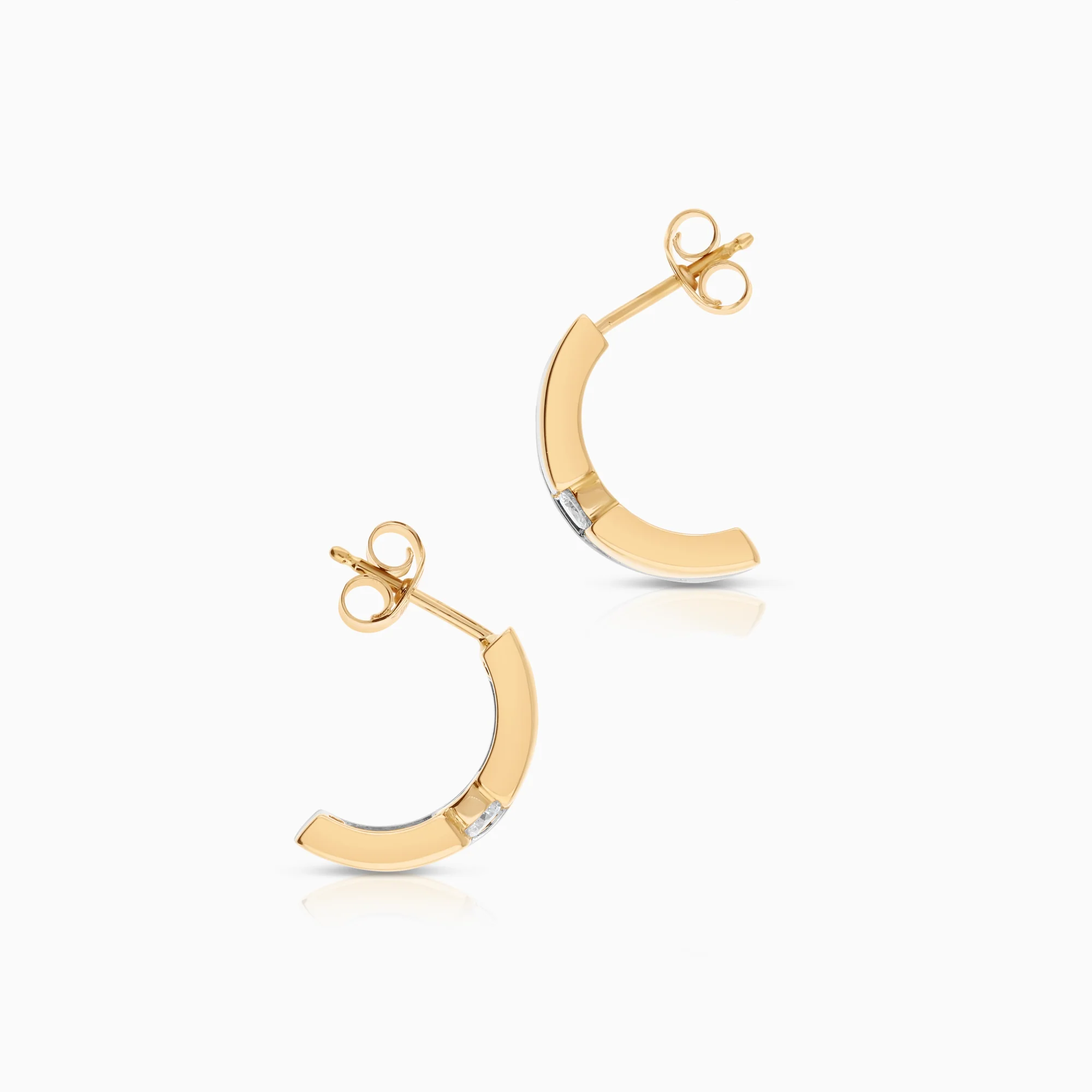 Diamond earrings 0.20ct 18K gold - Image 2