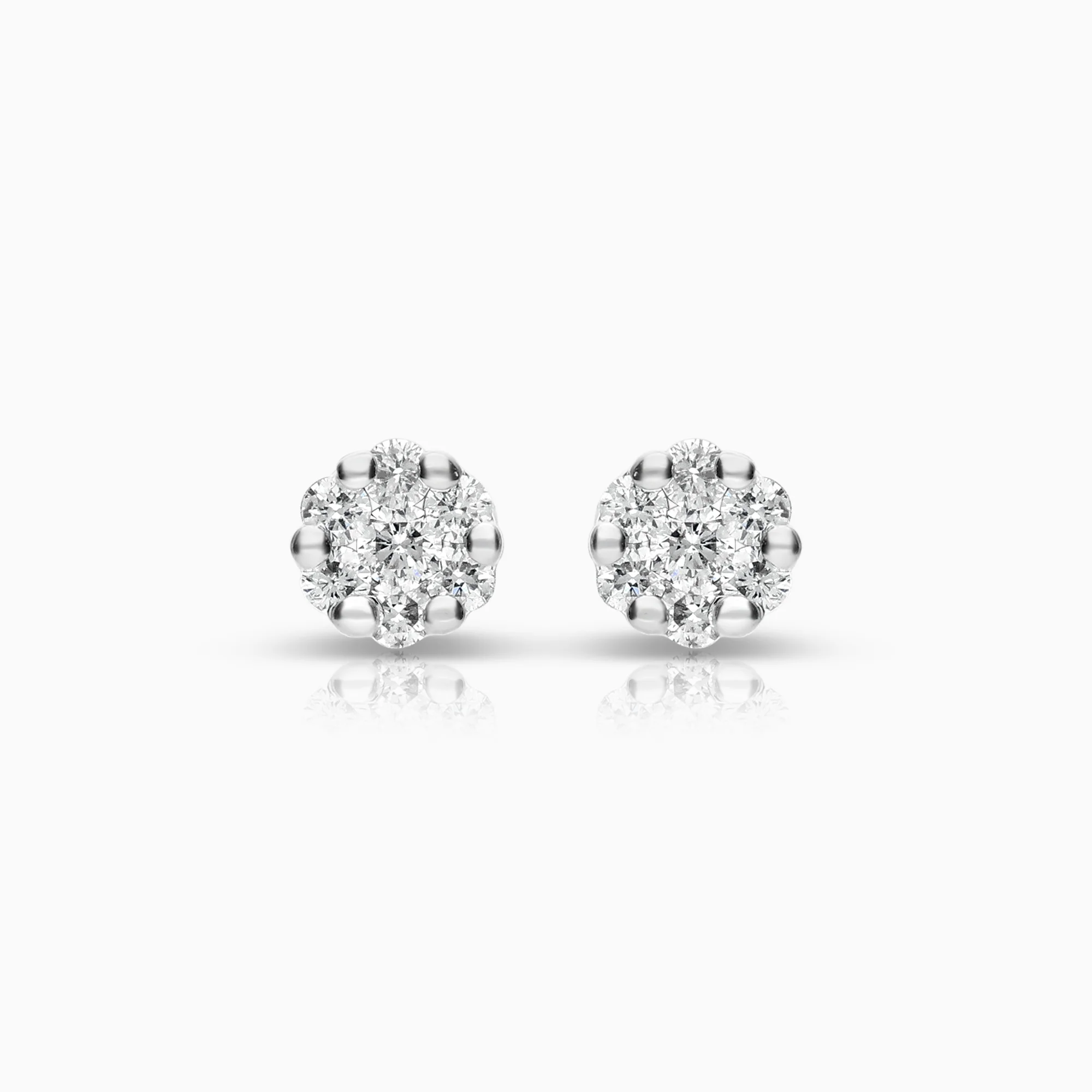 Diamond earrings 0.20ct 18K white gold