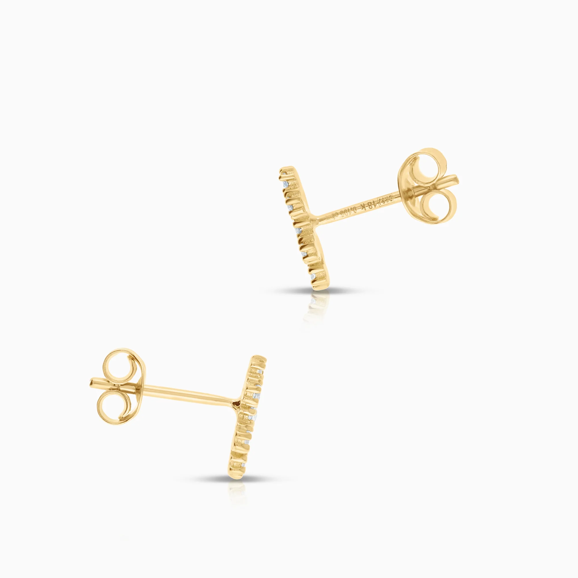 Diamond earrings 0.21ct 18K gold - Image 2