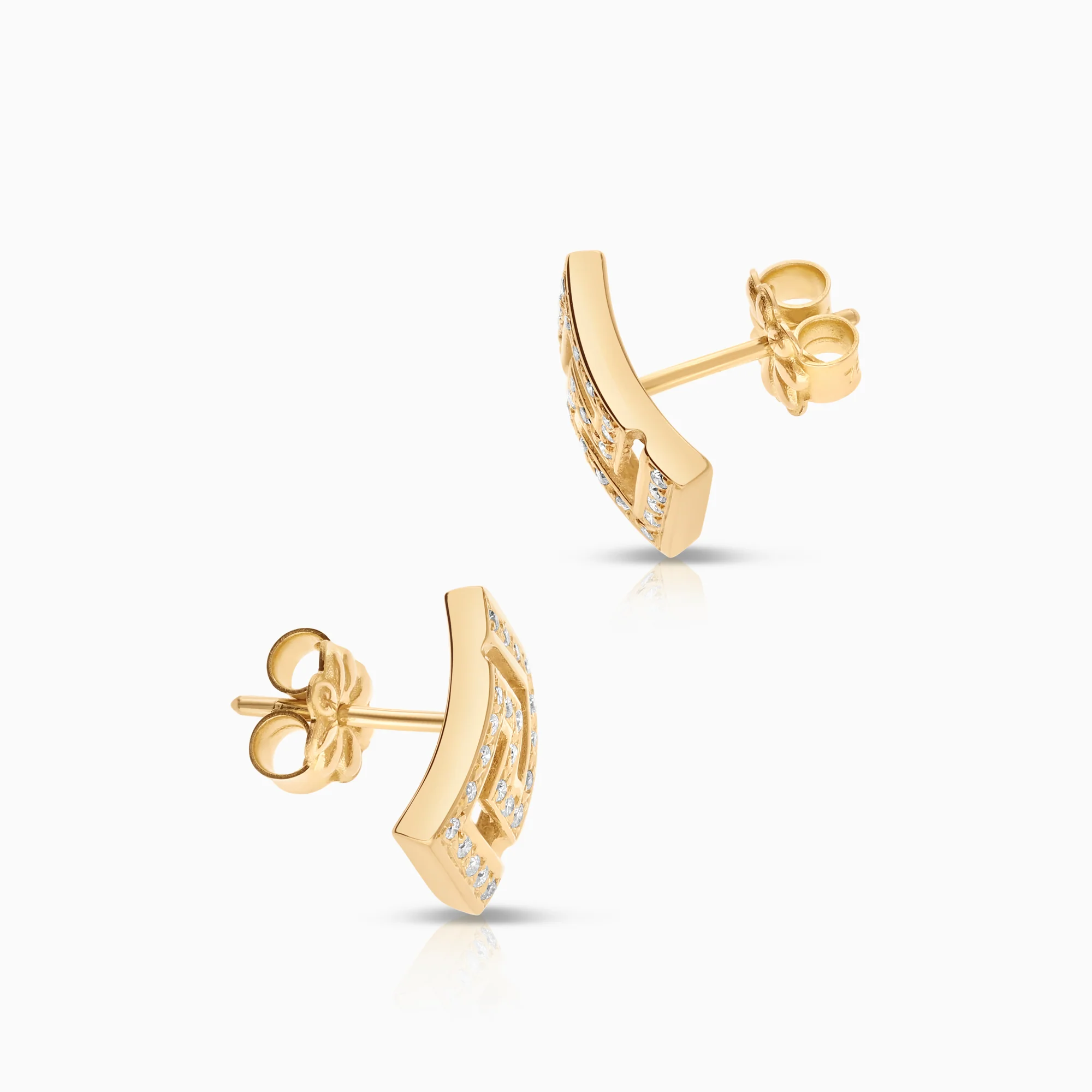 Diamond Earrings 0.22ct 18K Gold - Image 2