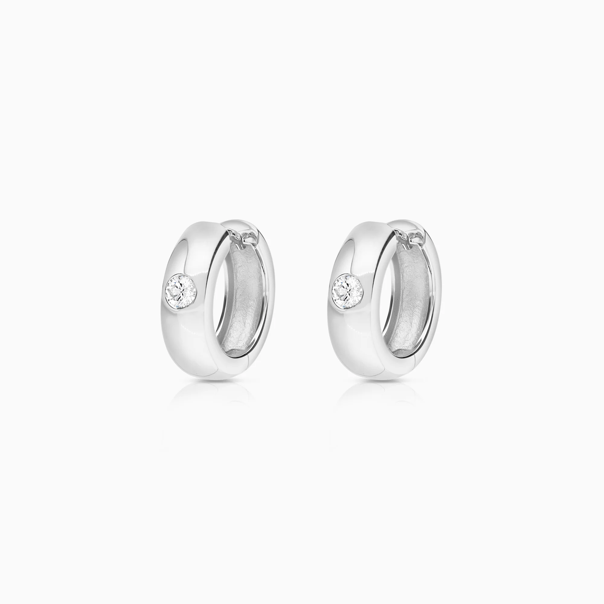 Diamond earrings 0.30ct 18K white gold