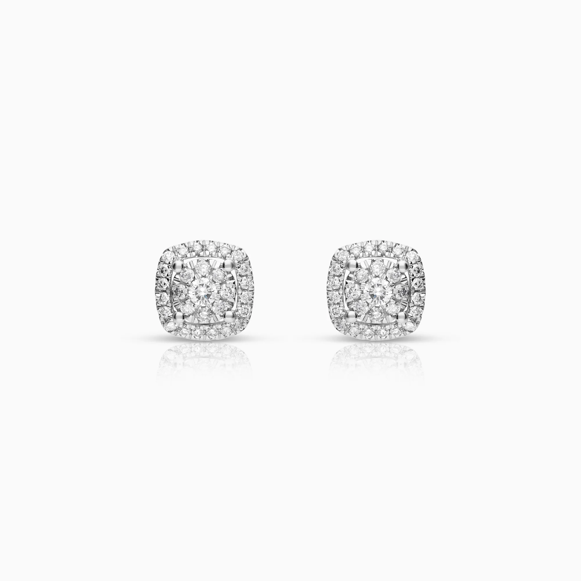 Diamond earrings 0.40ct 18K white gold