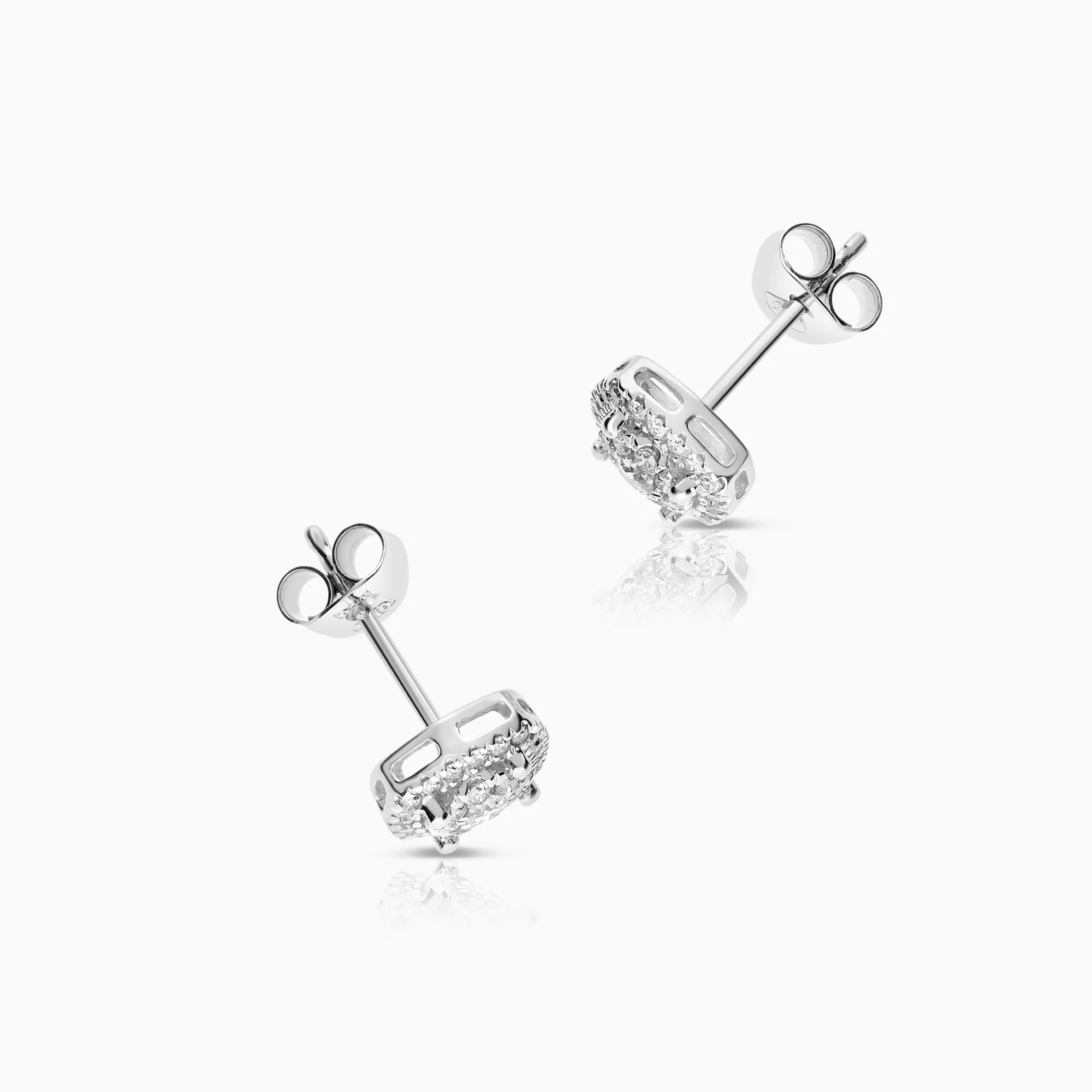 Diamond earrings 0.40ct 18K white gold - Image 2