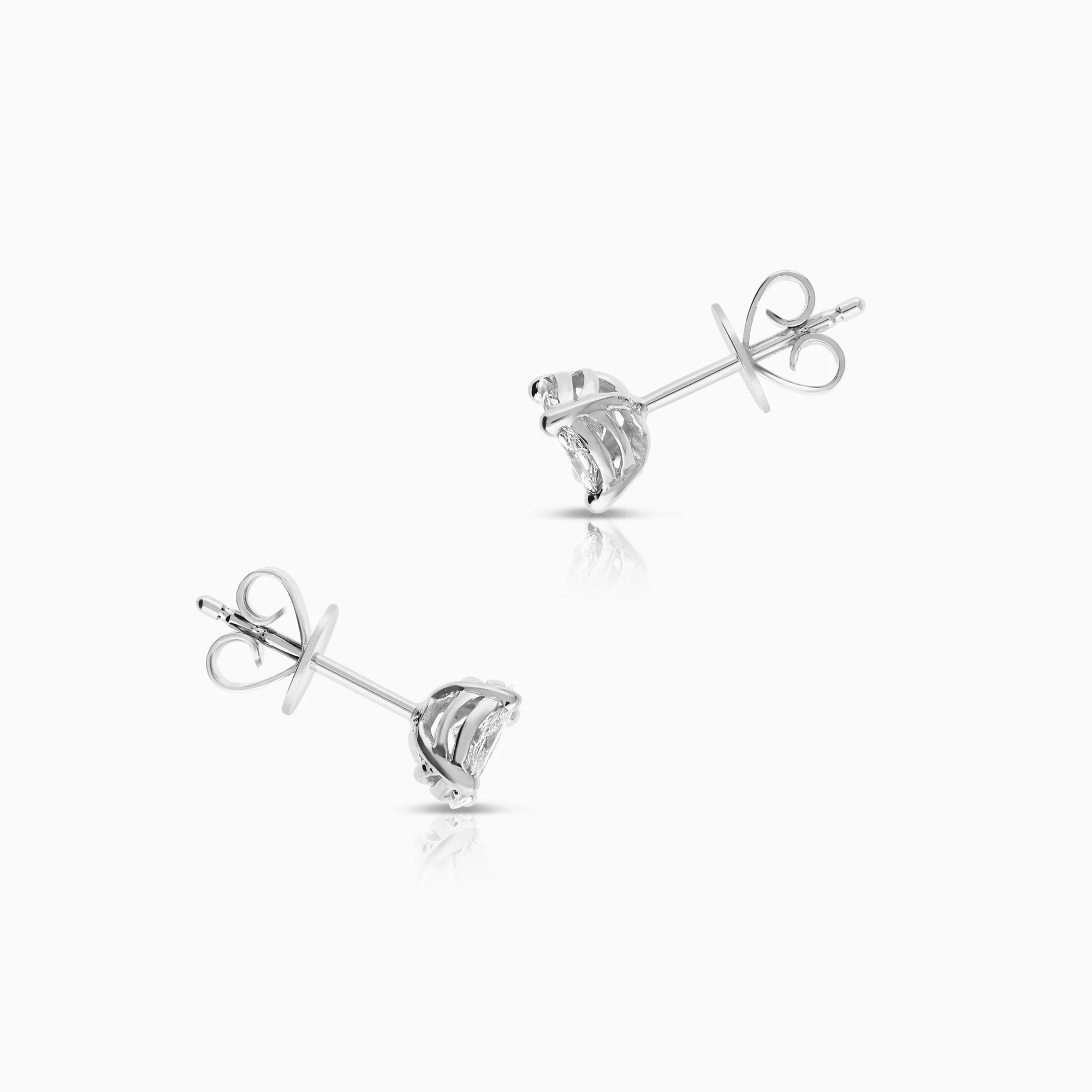 Diamond earrings 0.66ct 18K white gold - Image 2