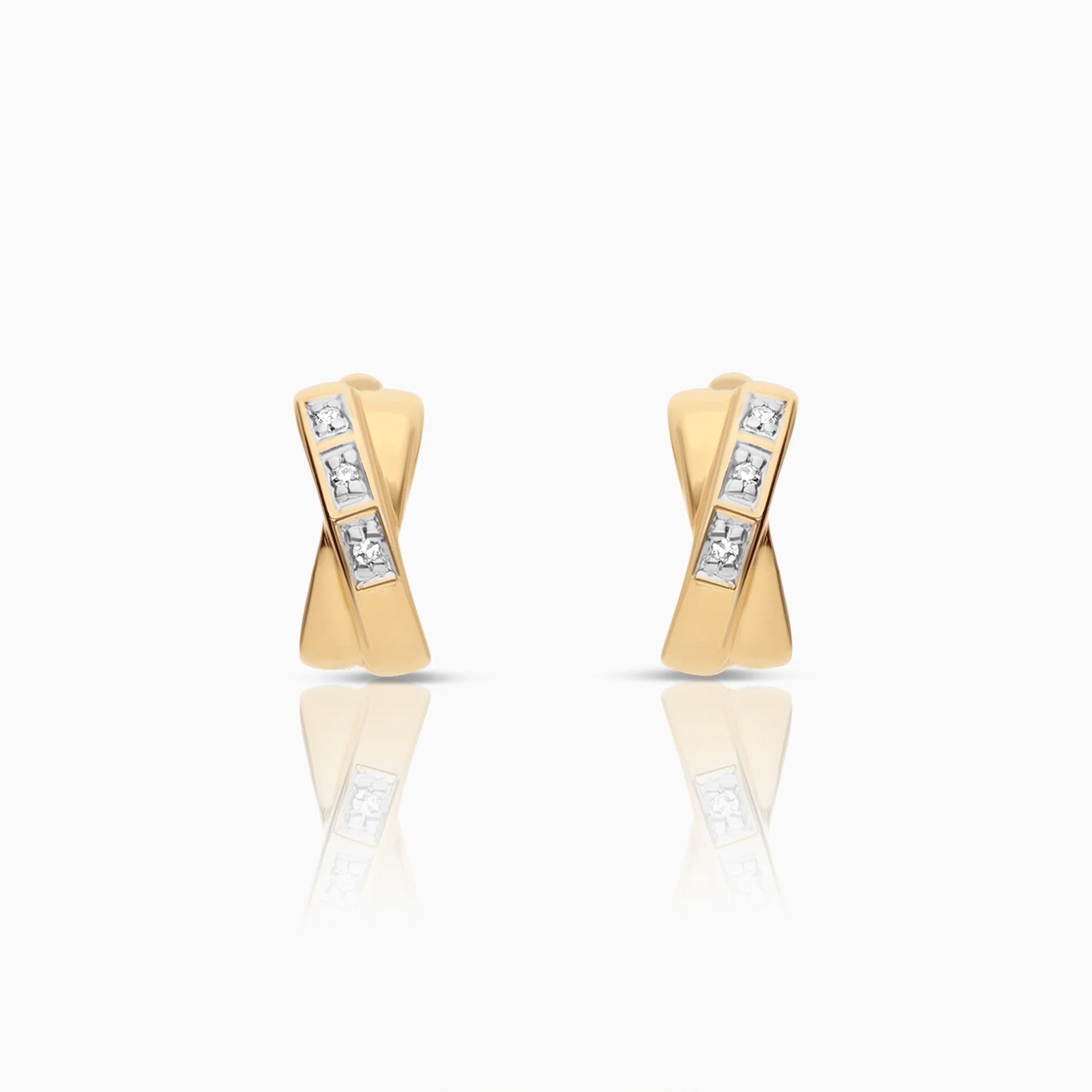 Diamond earrings 0.02ct 18K gold