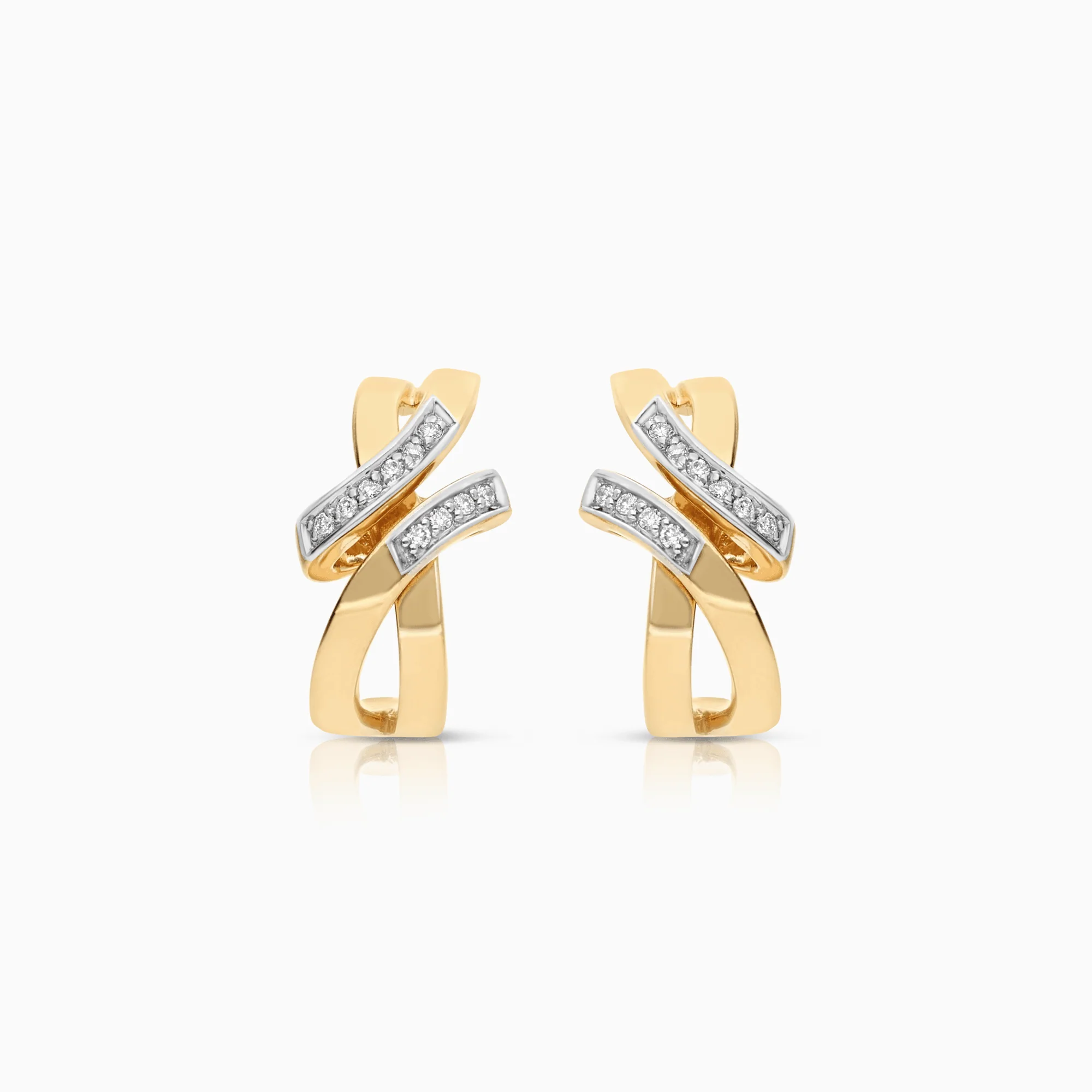 Diamond earrings 0.10ct 18K gold