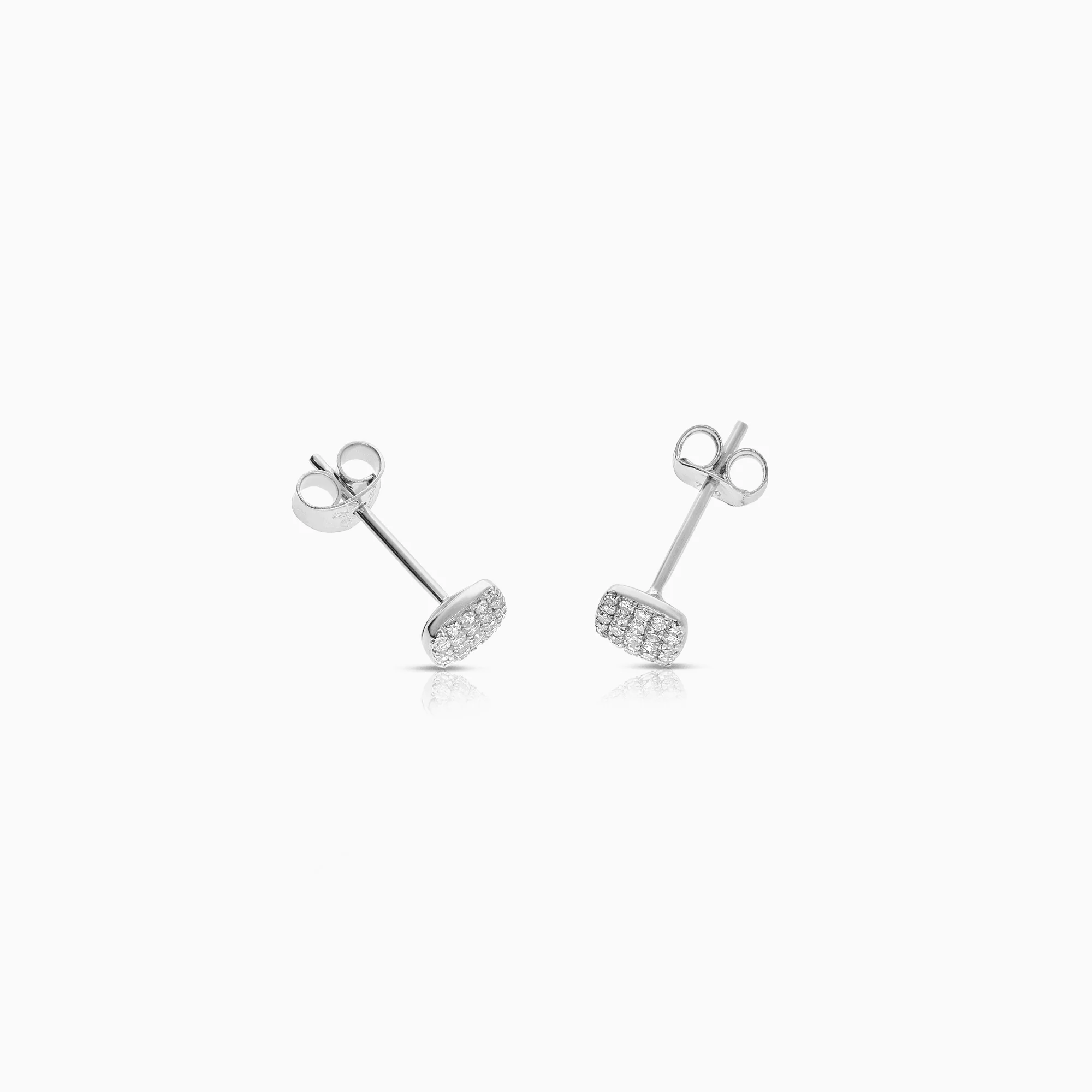 Diamond Earrings 0.16ct 18K White Gold - Image 2