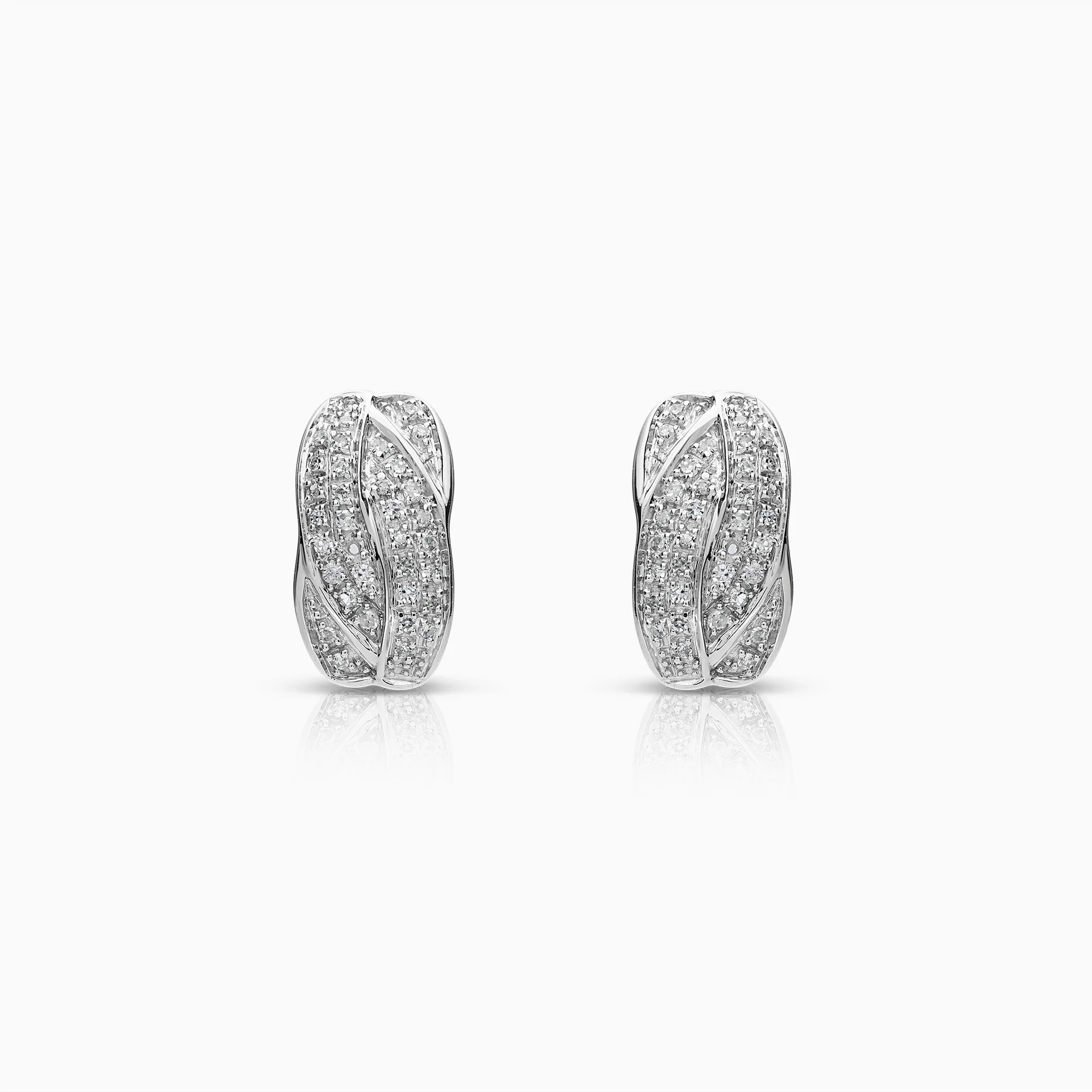 Diamond earrings 0.17ct 18K white gold