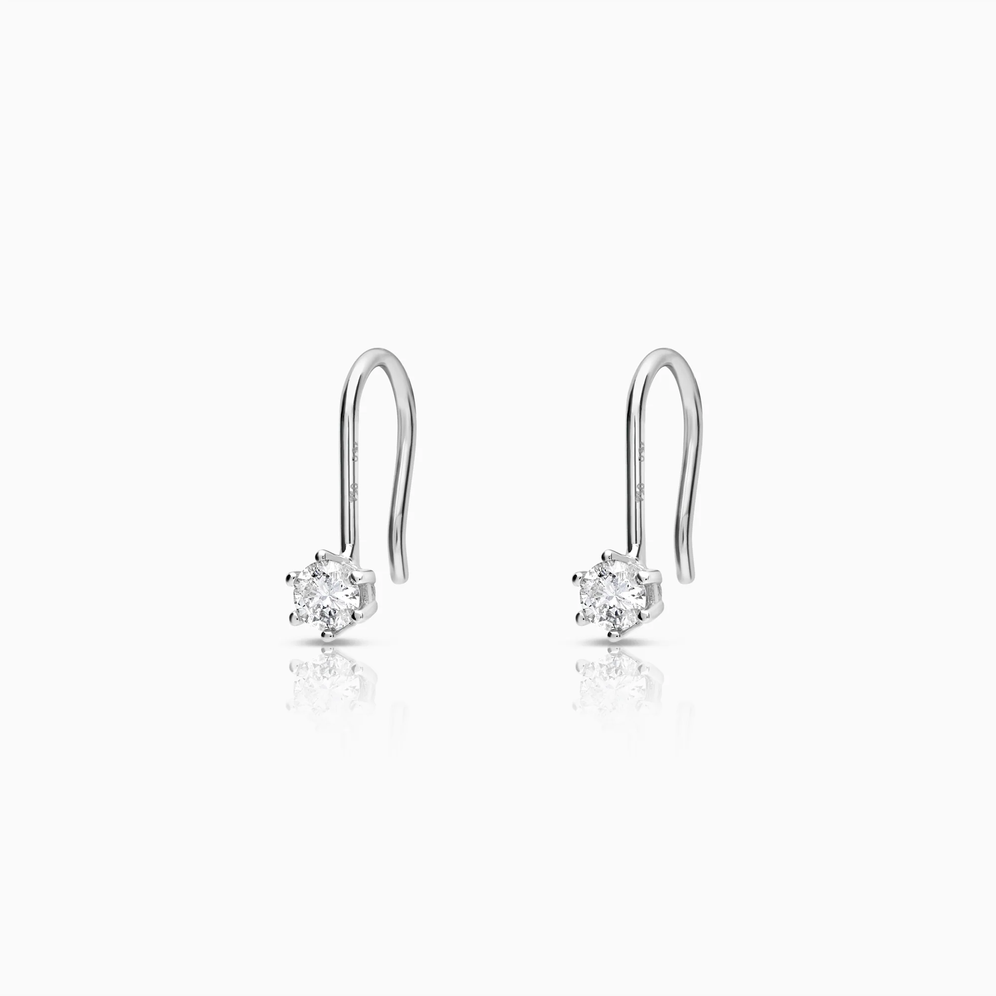 Diamond earrings 0.25ct 18K white gold