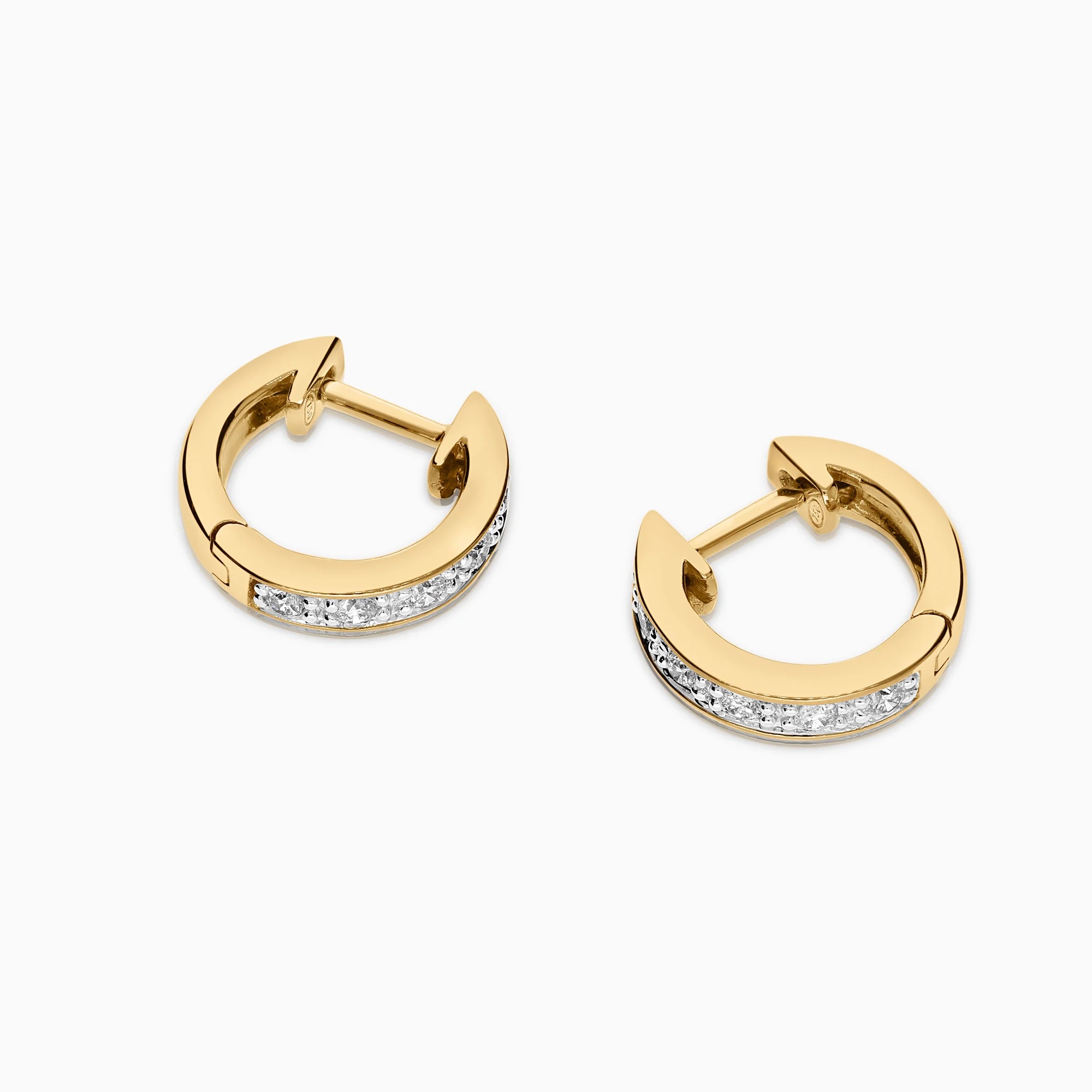 Diamond earrings 0.28ct 18K gold/white gold - Image 2