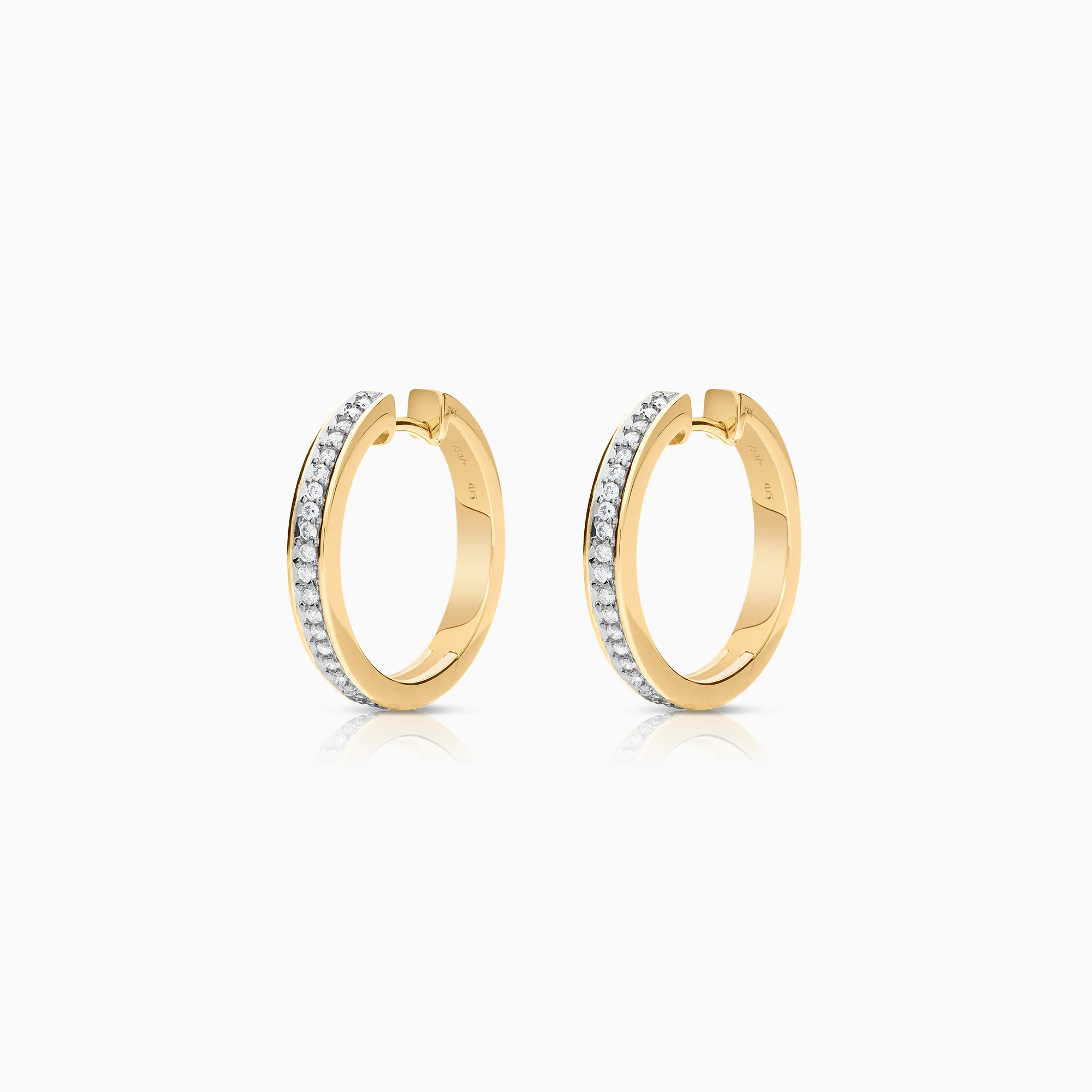 Diamond earrings 0.30ct 18K gold/white gold