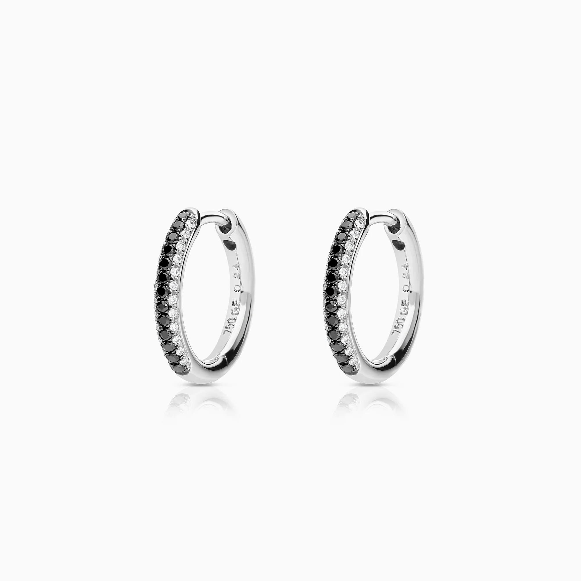 Diamond earrings 0.32ct 18K white gold