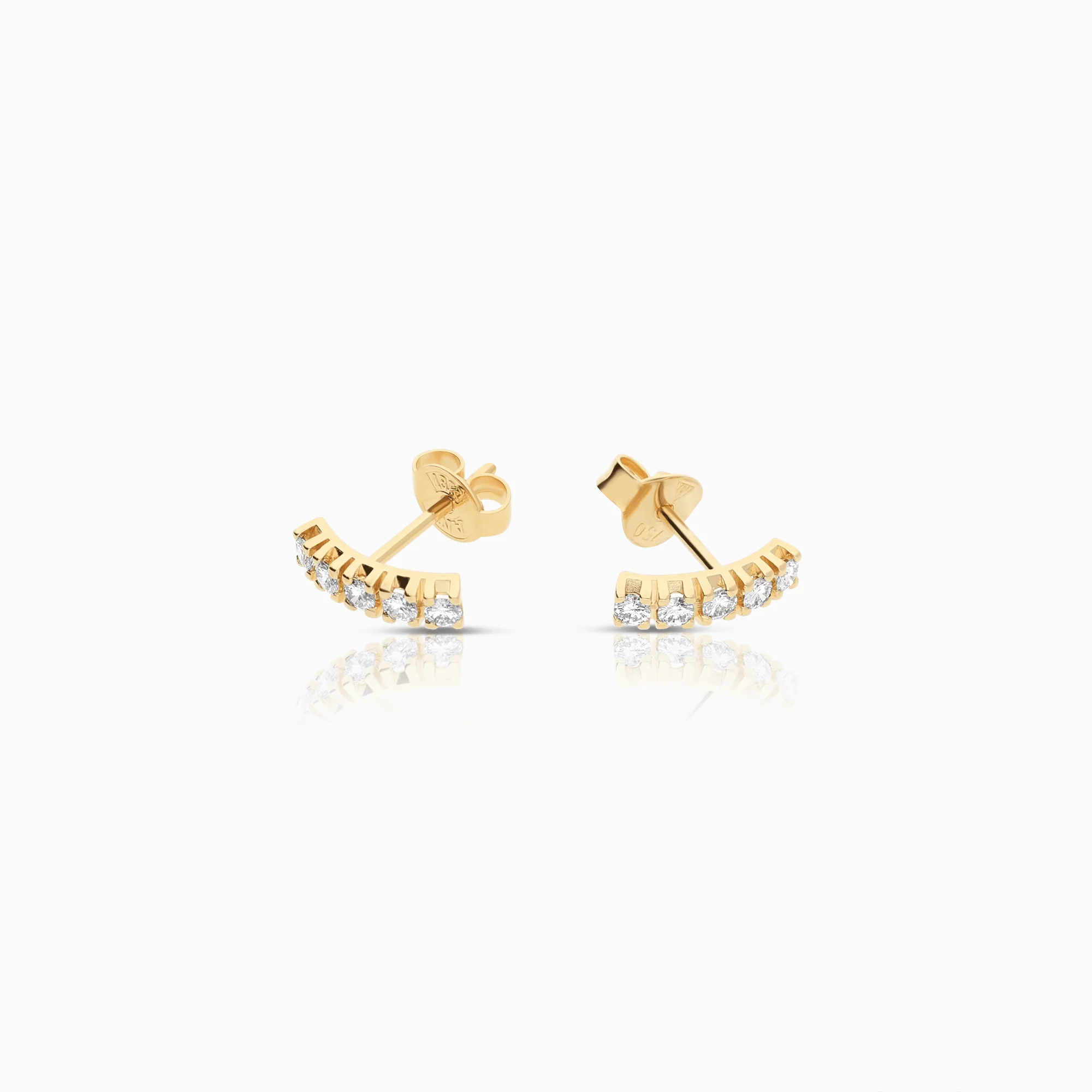 Diamond earrings 0.40ct 18K gold - Image 2