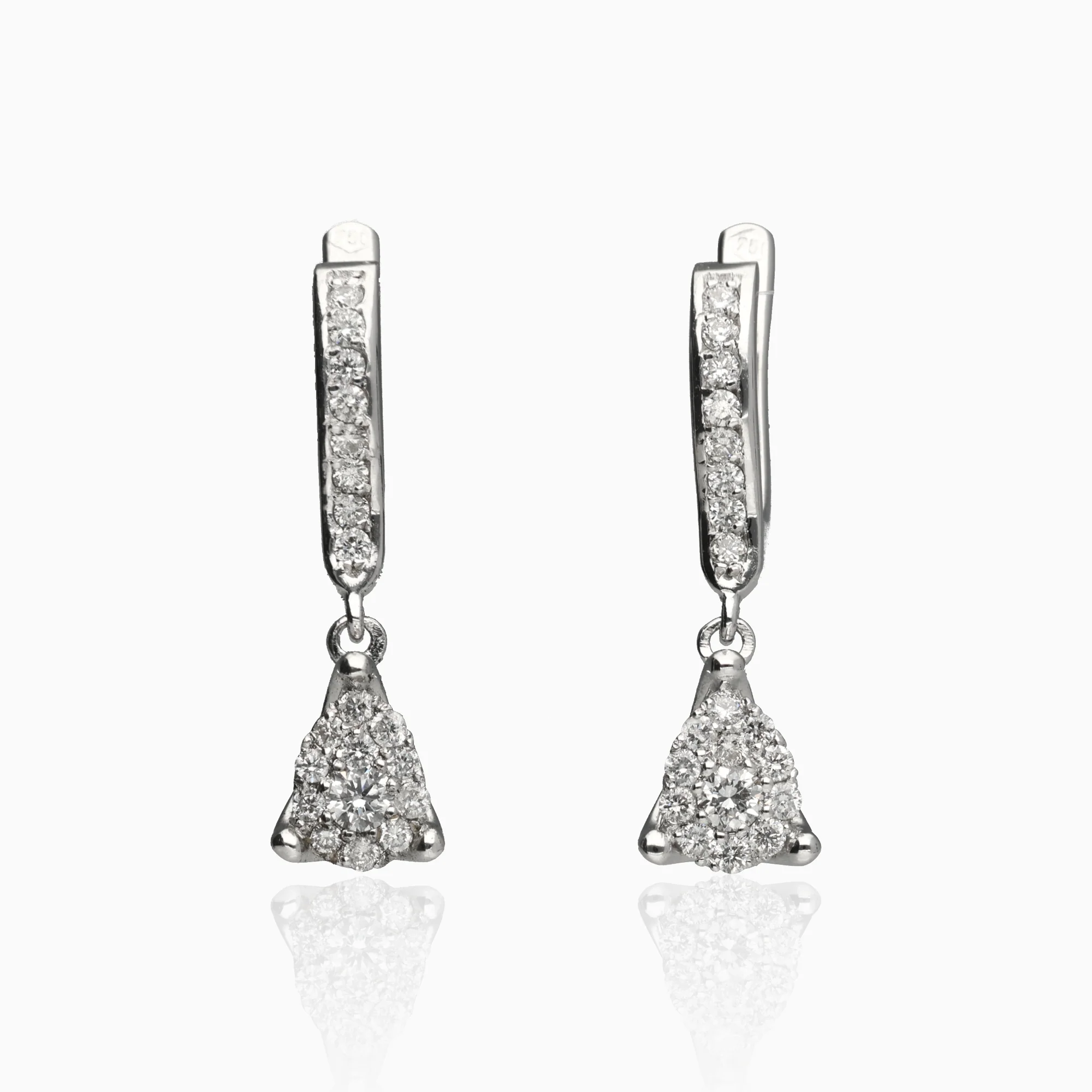 Diamond earrings 0.46ct 18K