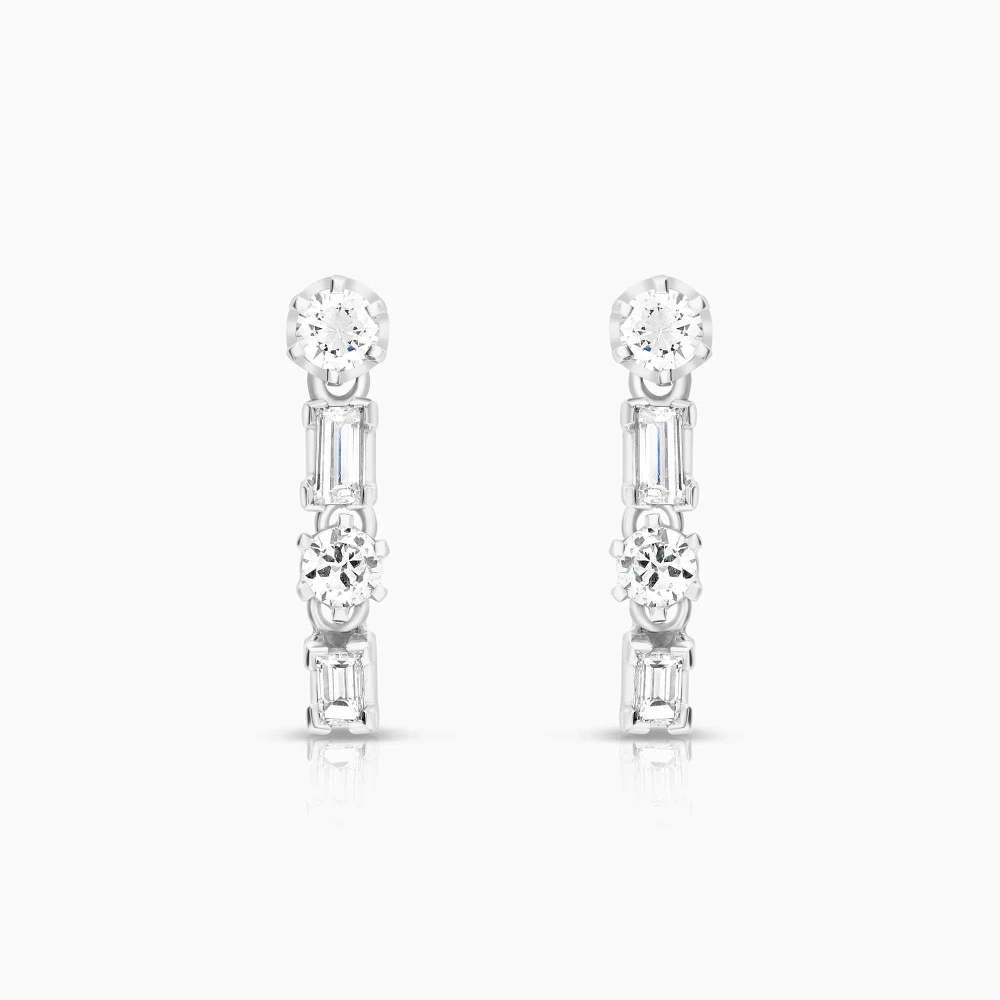 Diamond earrings 1.05ct platinum