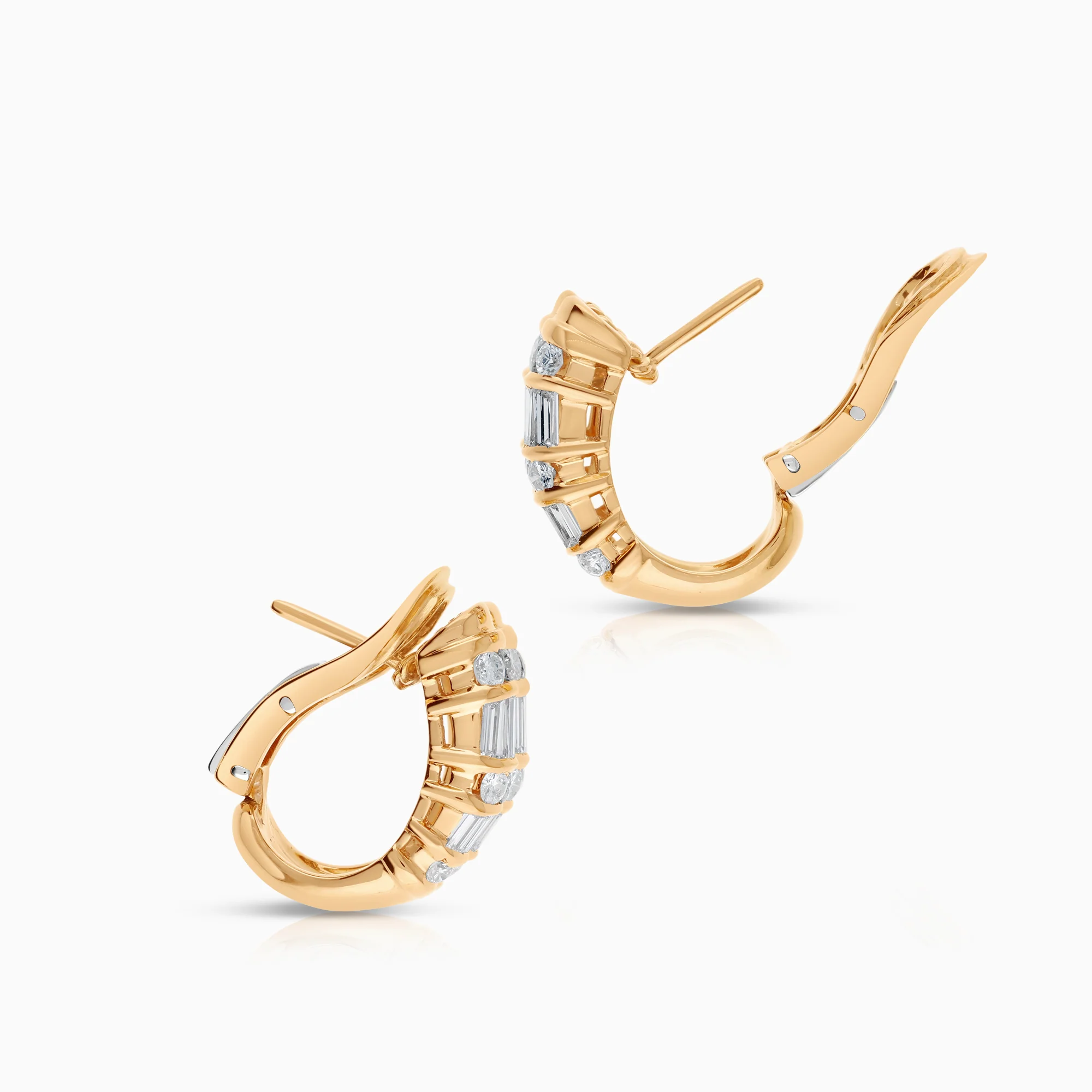 Diamond earrings 2.46ct 18K gold - Image 2