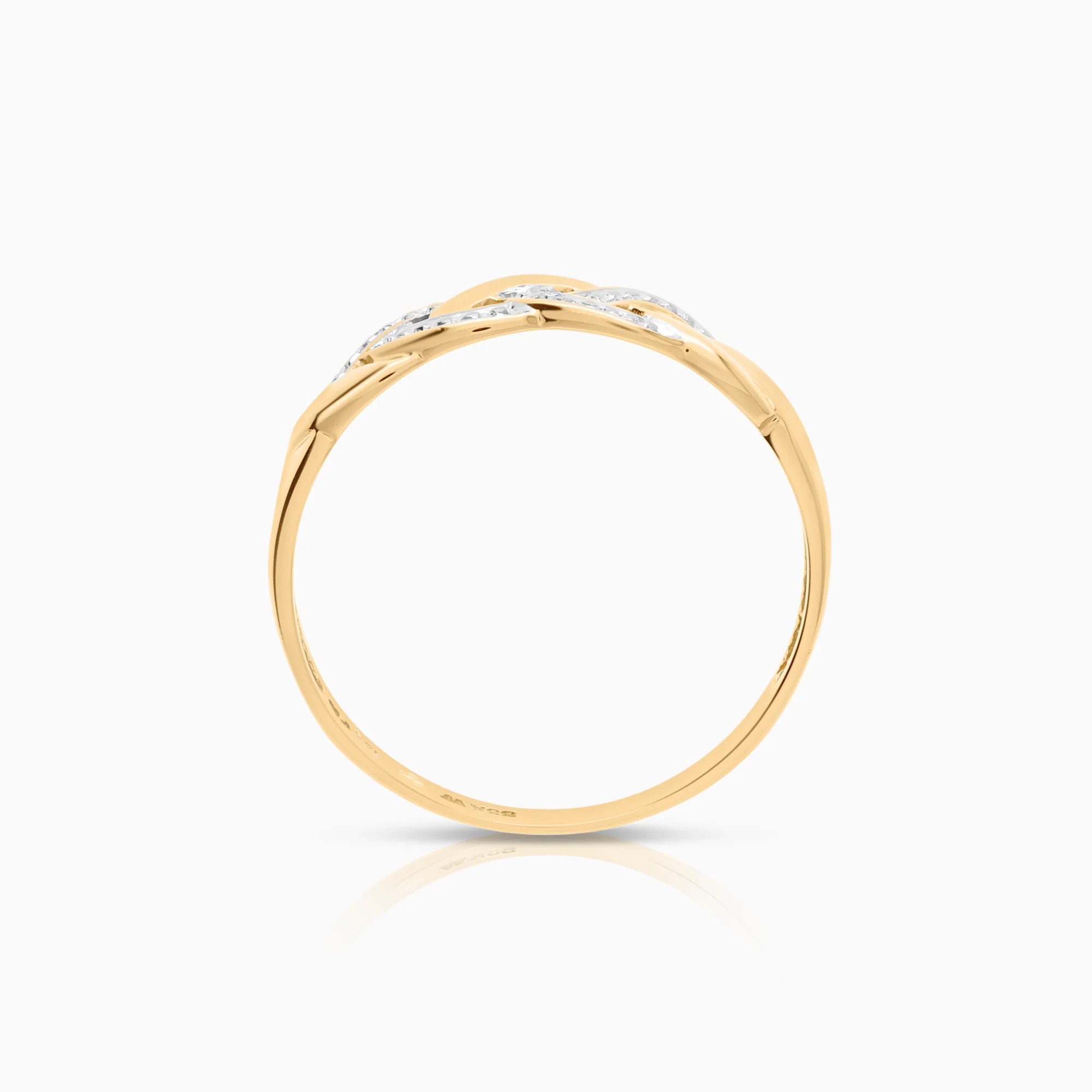 Diamond ring 0.005ct 18K gold - Image 2