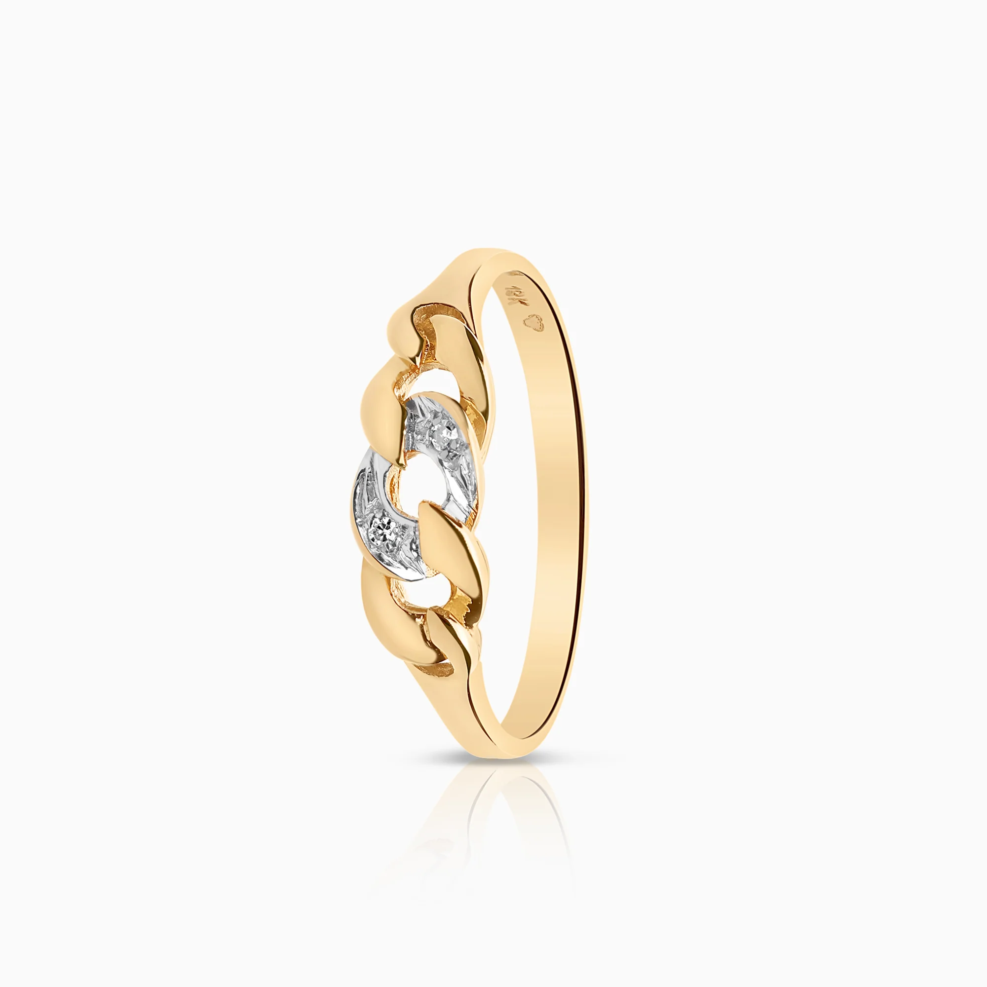 Diamond ring 0.01ct 18K gold