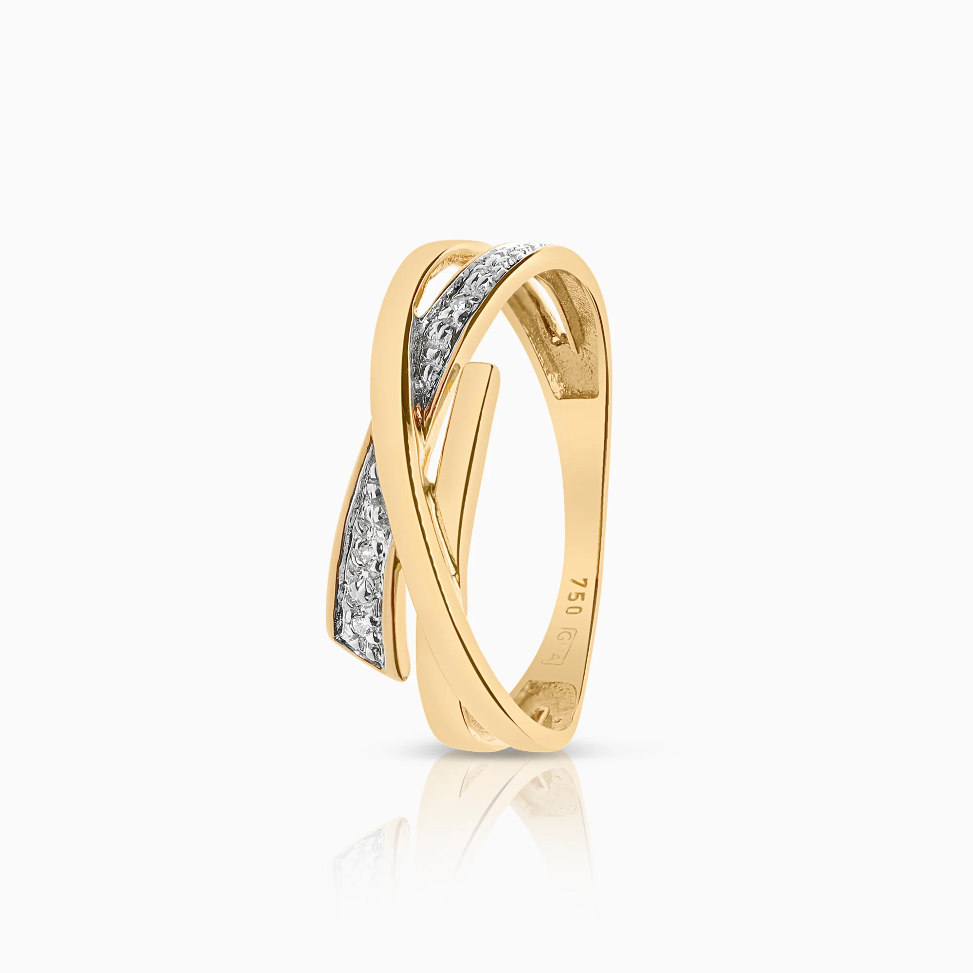 Diamond ring 0.01ct 18K gold