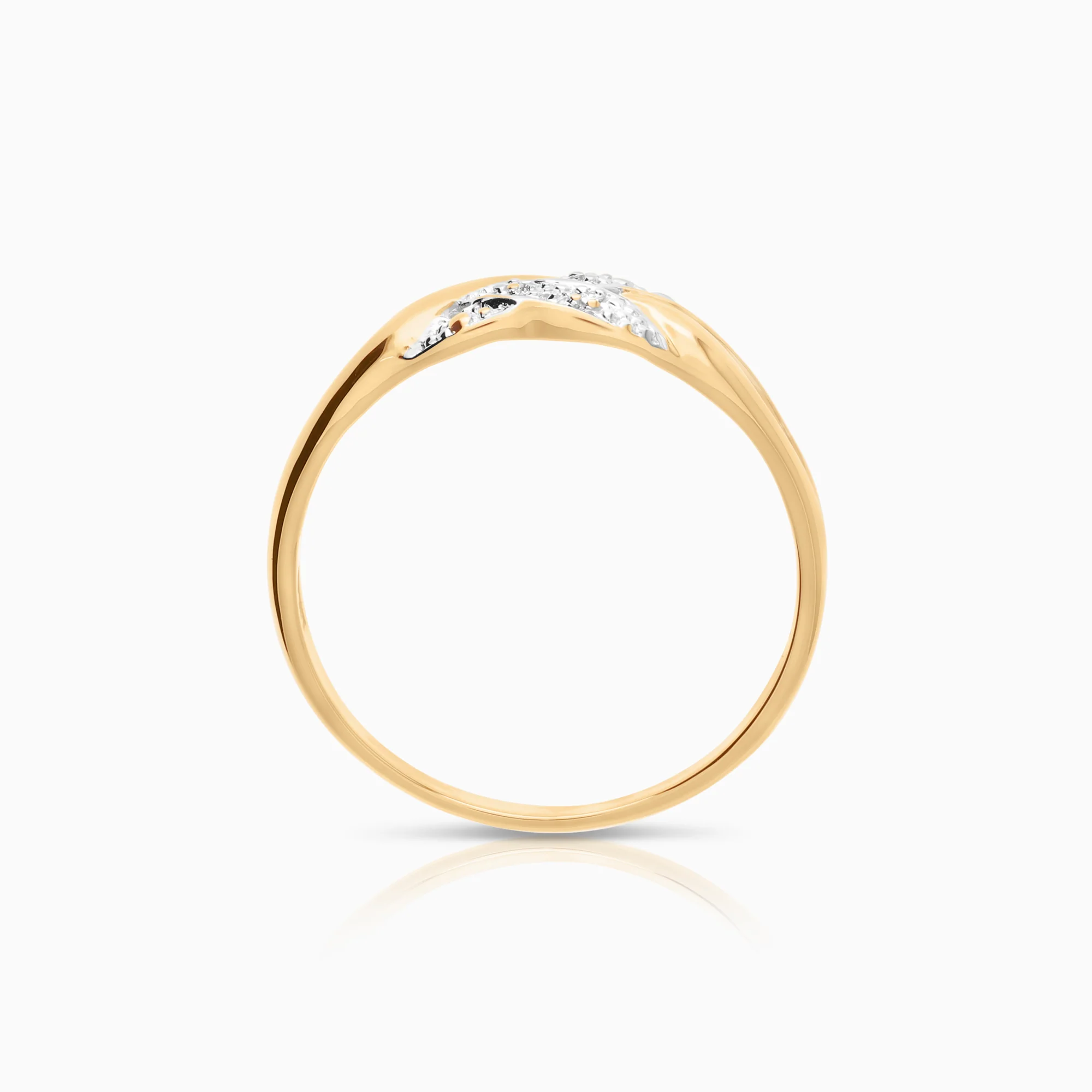 Diamond ring 0.01ct 18K gold - Image 2