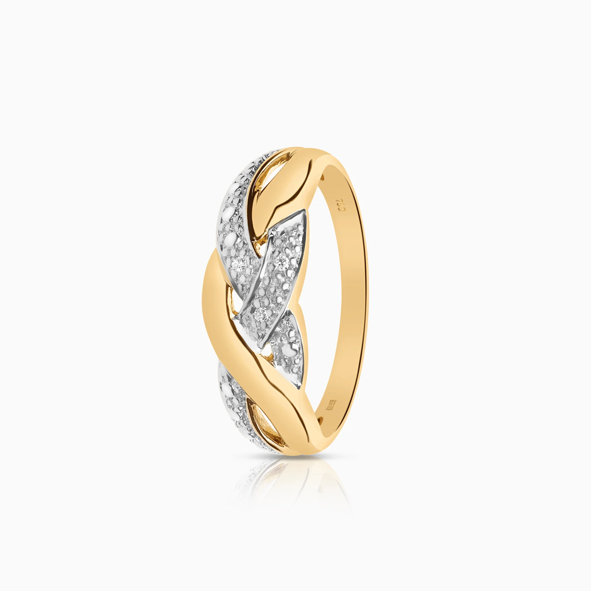 Diamond ring 0.01ct 18K gold