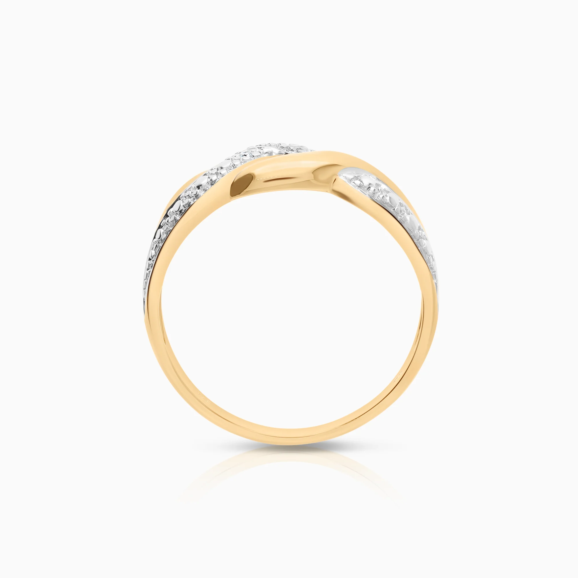 Diamond ring 0.01ct 18K gold - Image 2