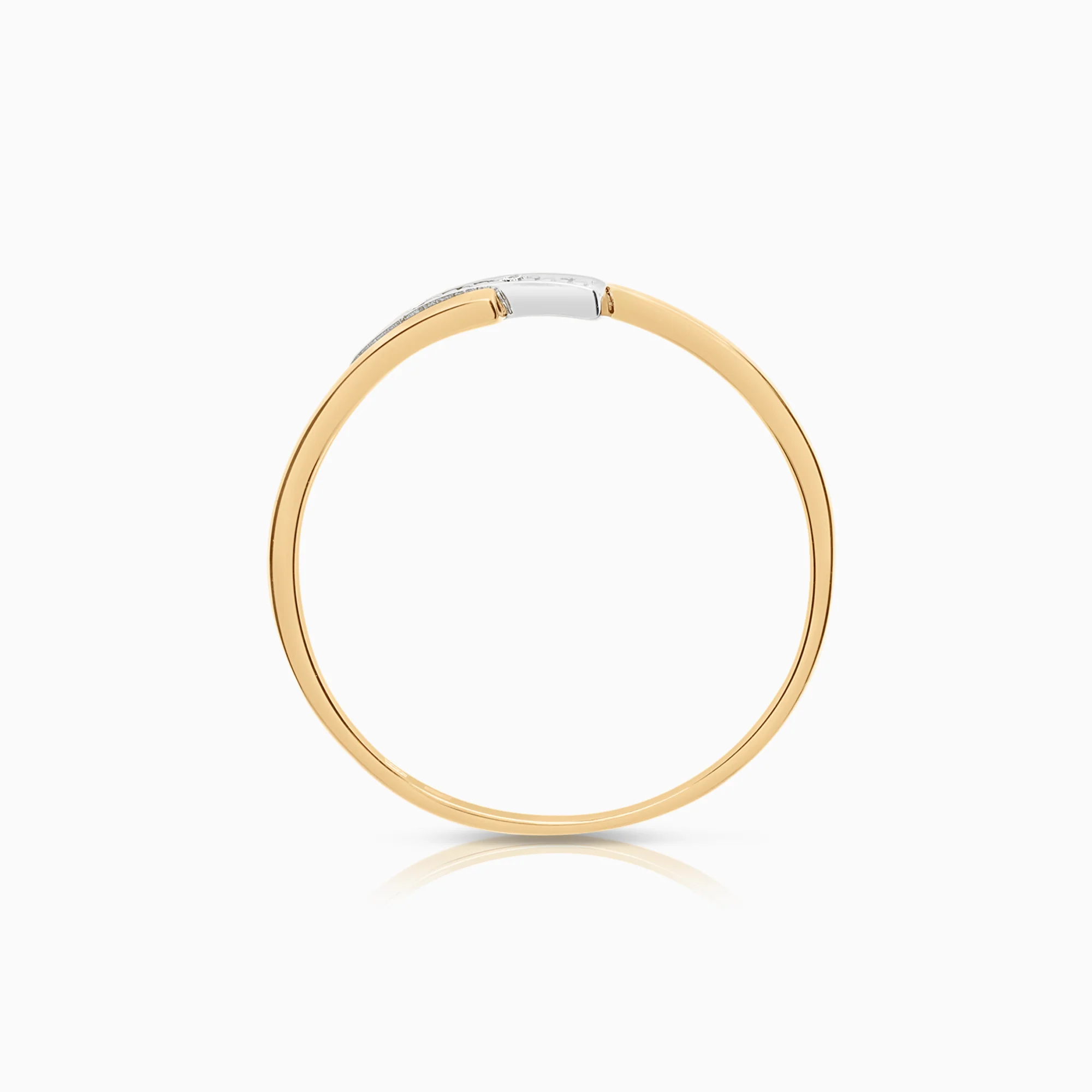 Diamond ring 0.01ct 18K gold - Image 2