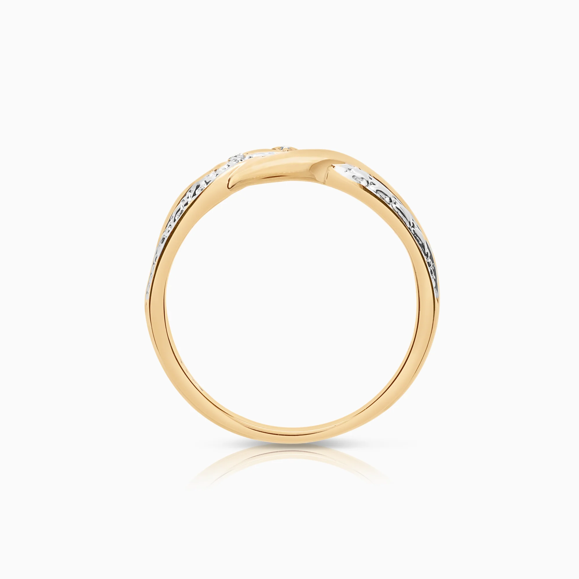 Diamond ring 0.01ct 18K gold - Image 2