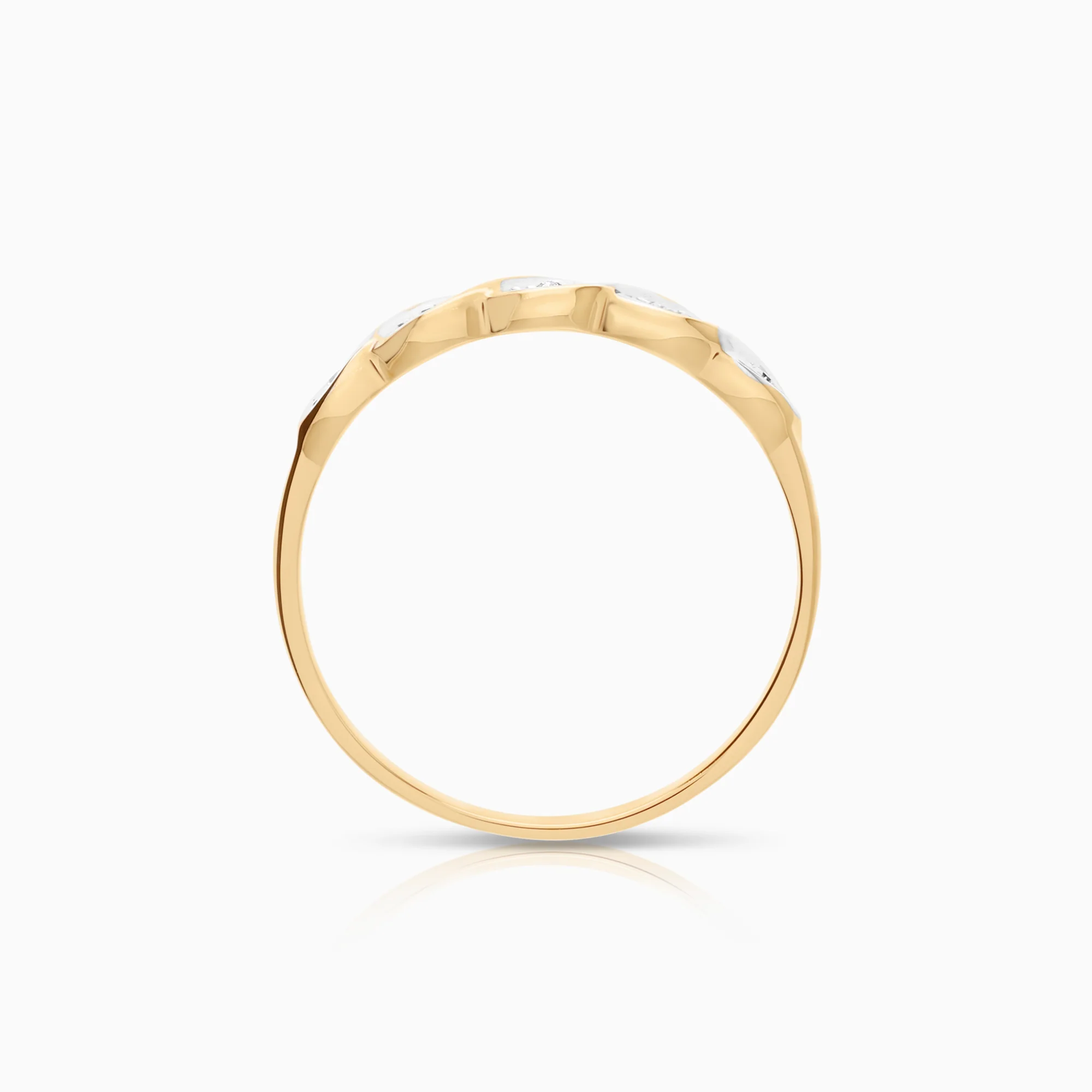 Diamond ring 0.01ct 18K gold - Image 2