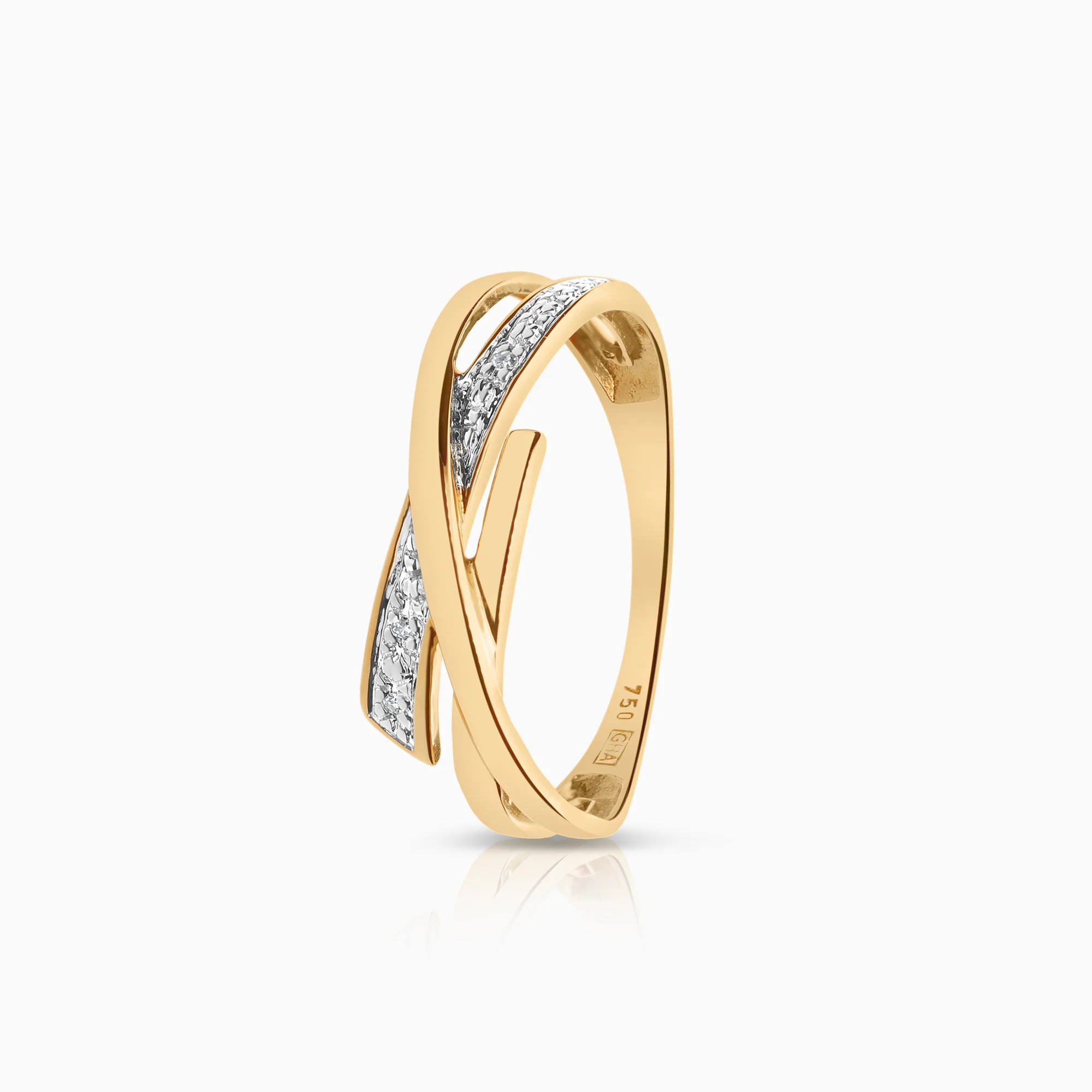 Diamond ring 0.01ct 18K gold