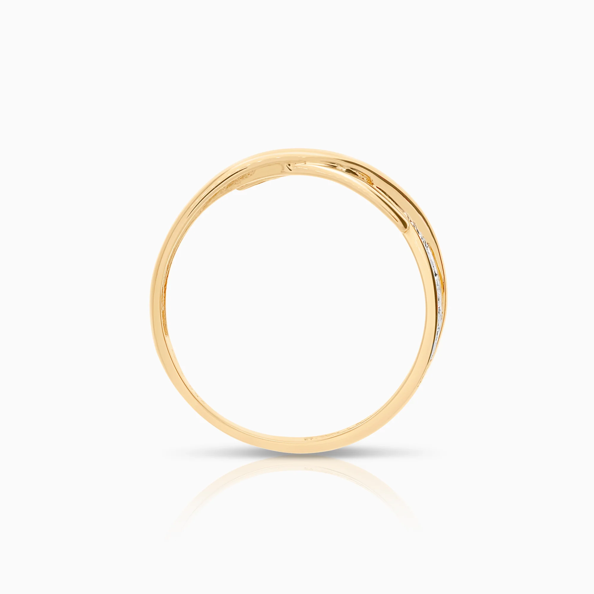 Diamond ring 0.01ct 18K gold - Image 2