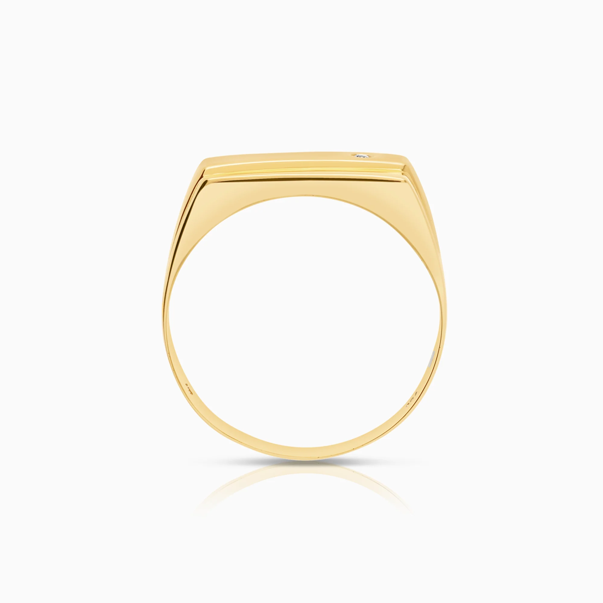 Diamond ring 0.01ct 18K gold - Image 2