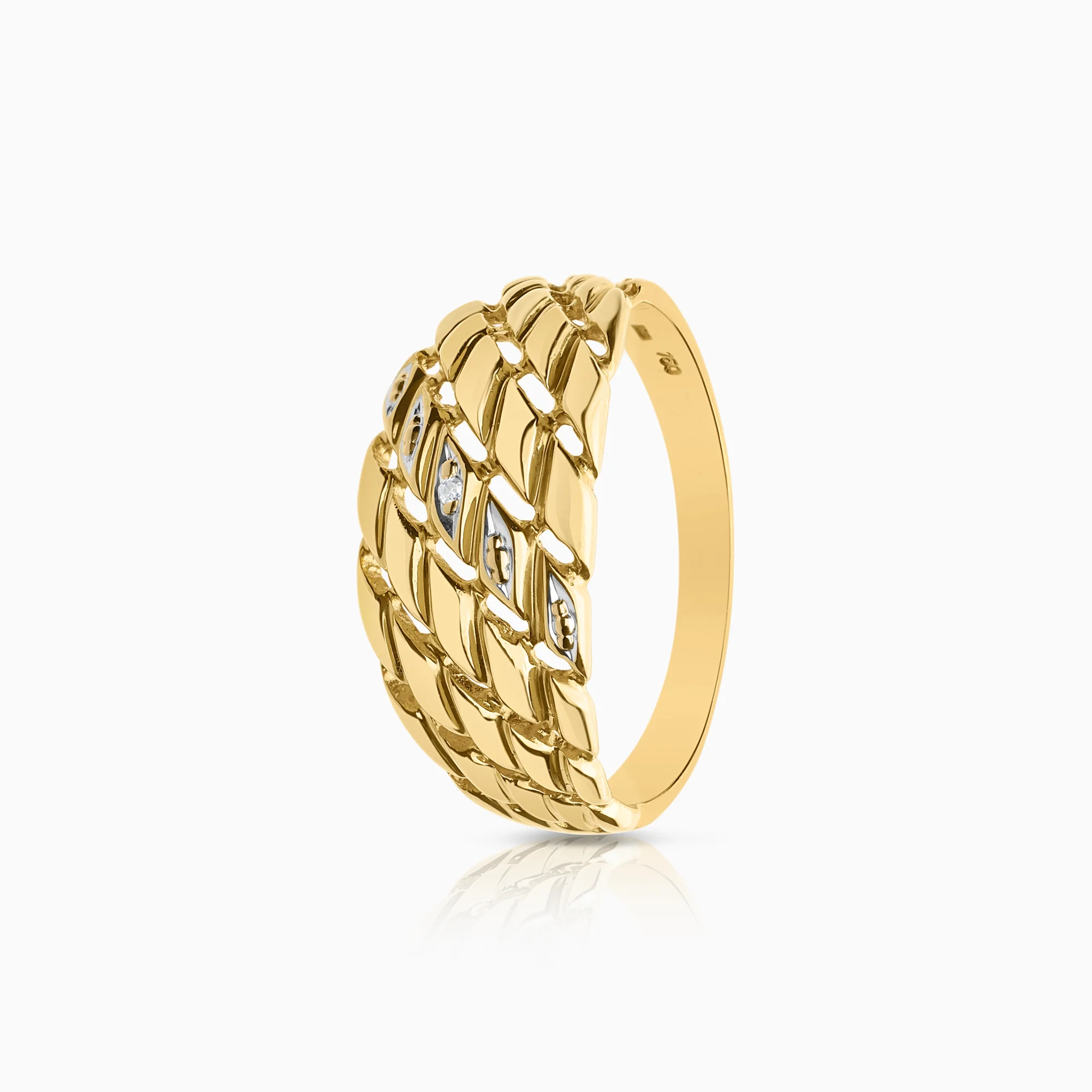 Diamond ring 0.01ct 18K gold