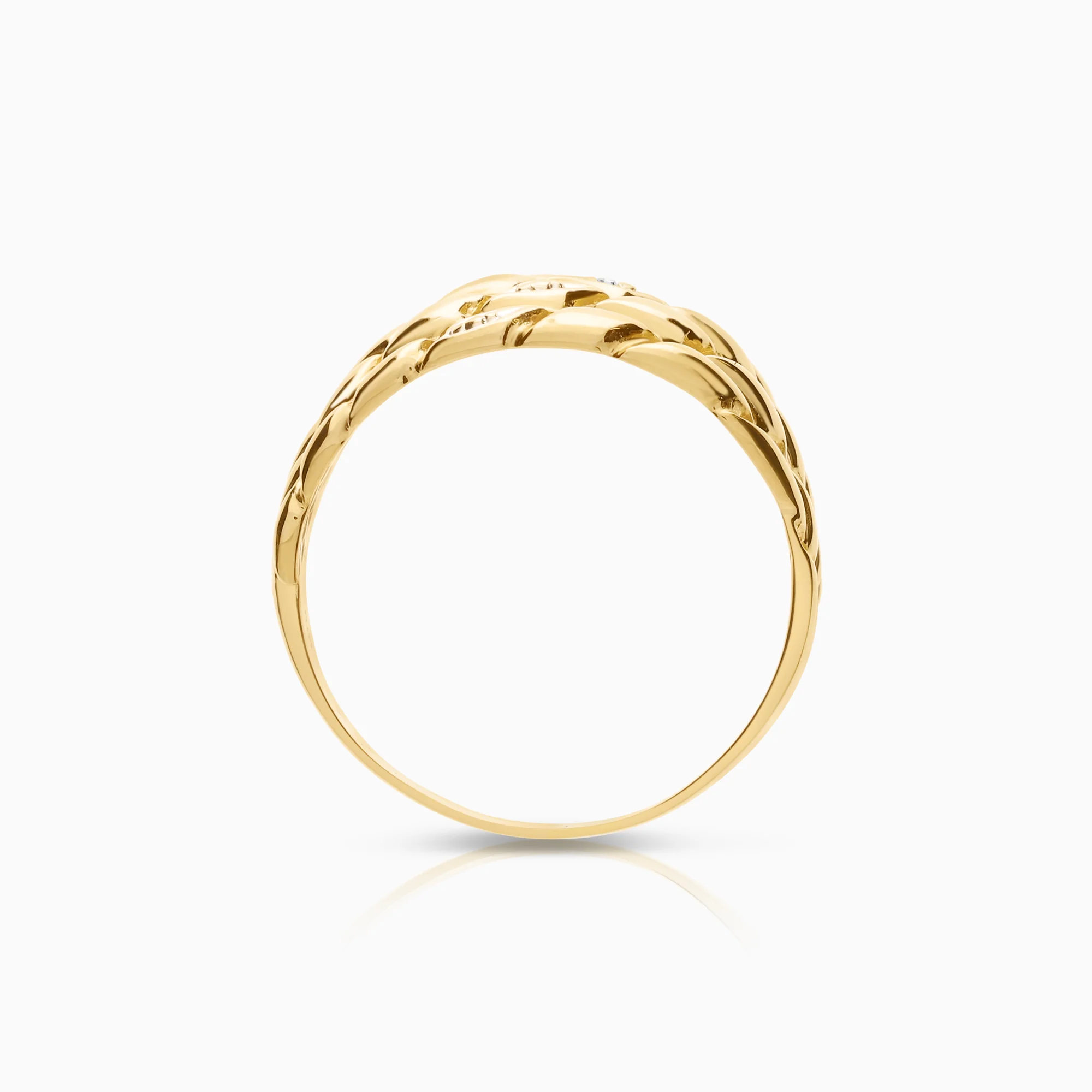 Diamond ring 0.01ct 18K gold - Image 2