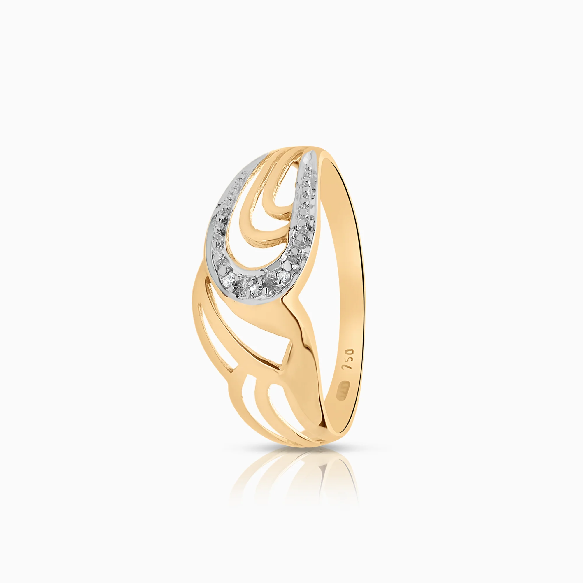 Diamond ring 0.01ct 18K gold
