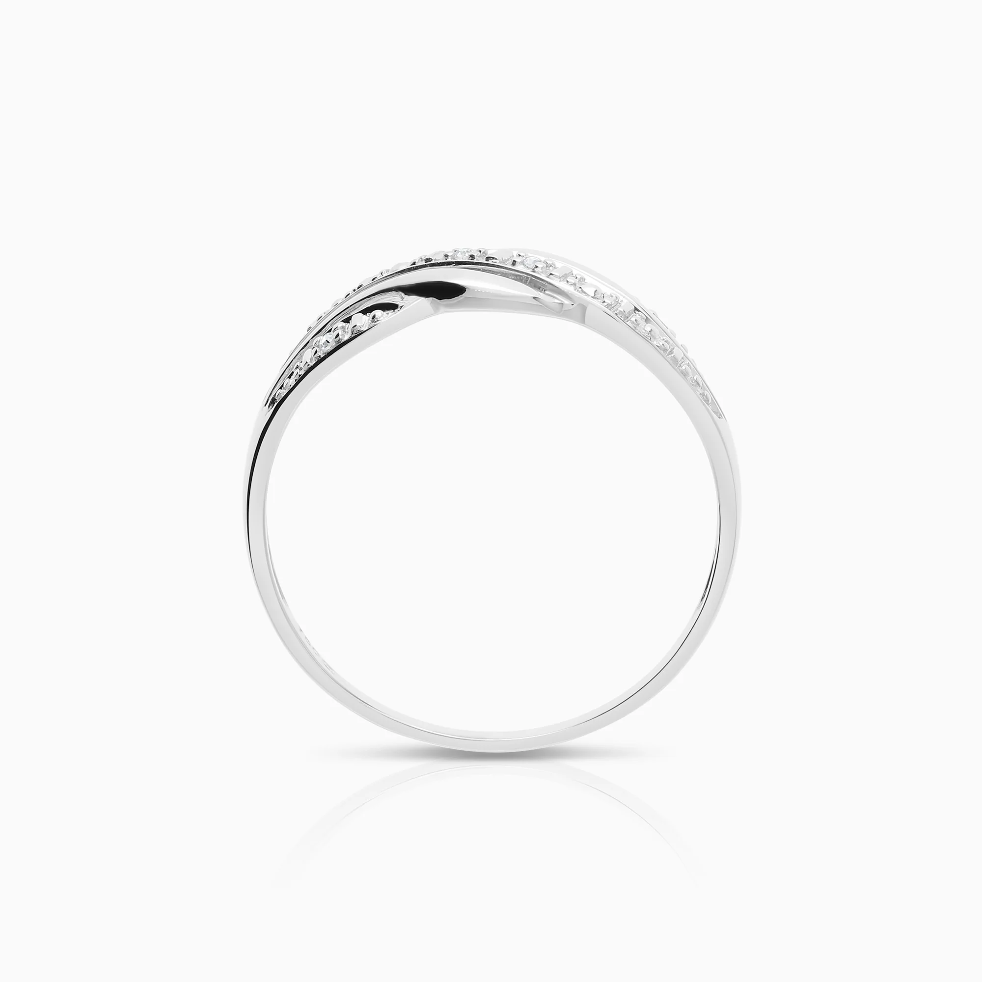 Diamond ring 0.02ct 18K white gold - Image 2