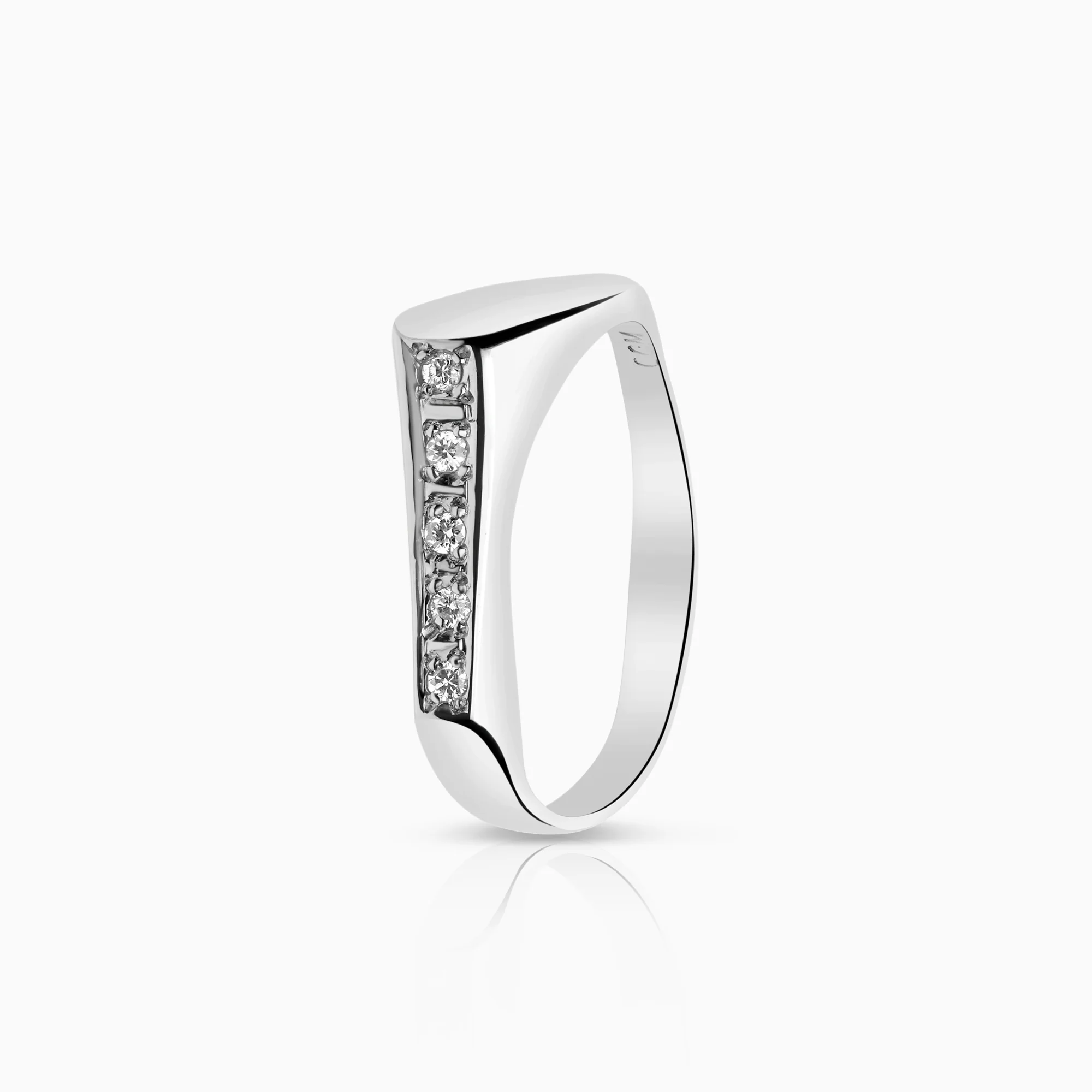 Diamond ring 0.03ct 14K white gold
