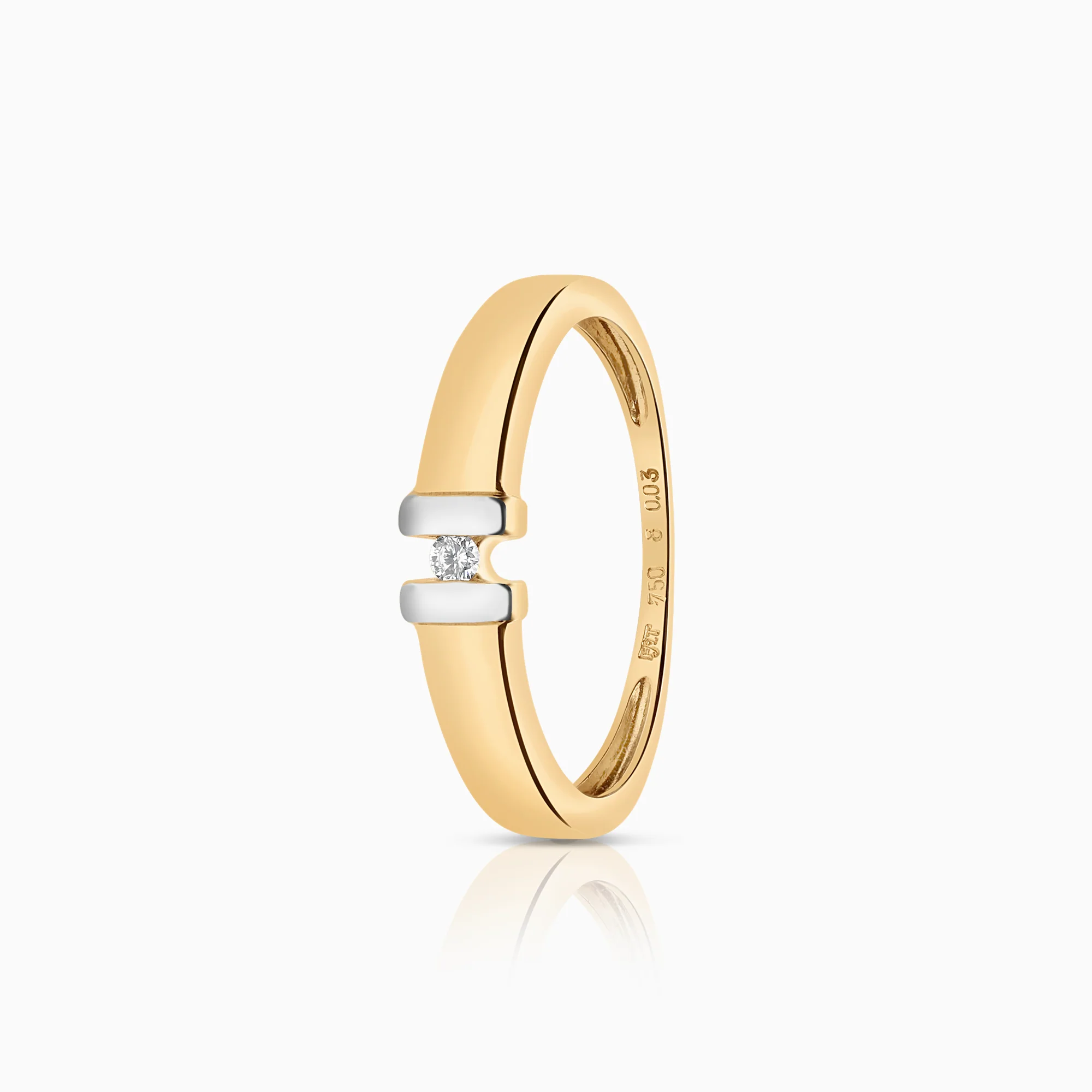 Diamond ring 0.03ct 18K gold