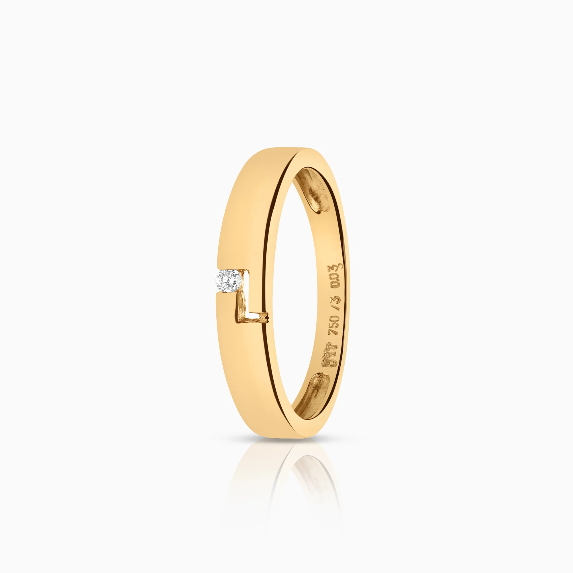 Diamond ring 0.03ct 18K gold